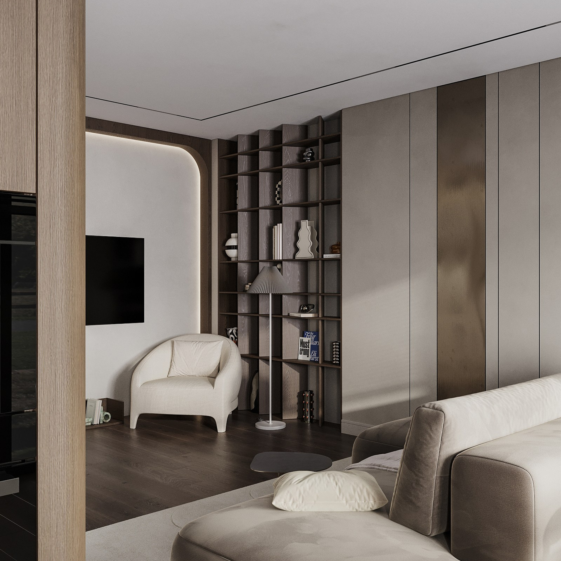 холл, кухня-гостиная