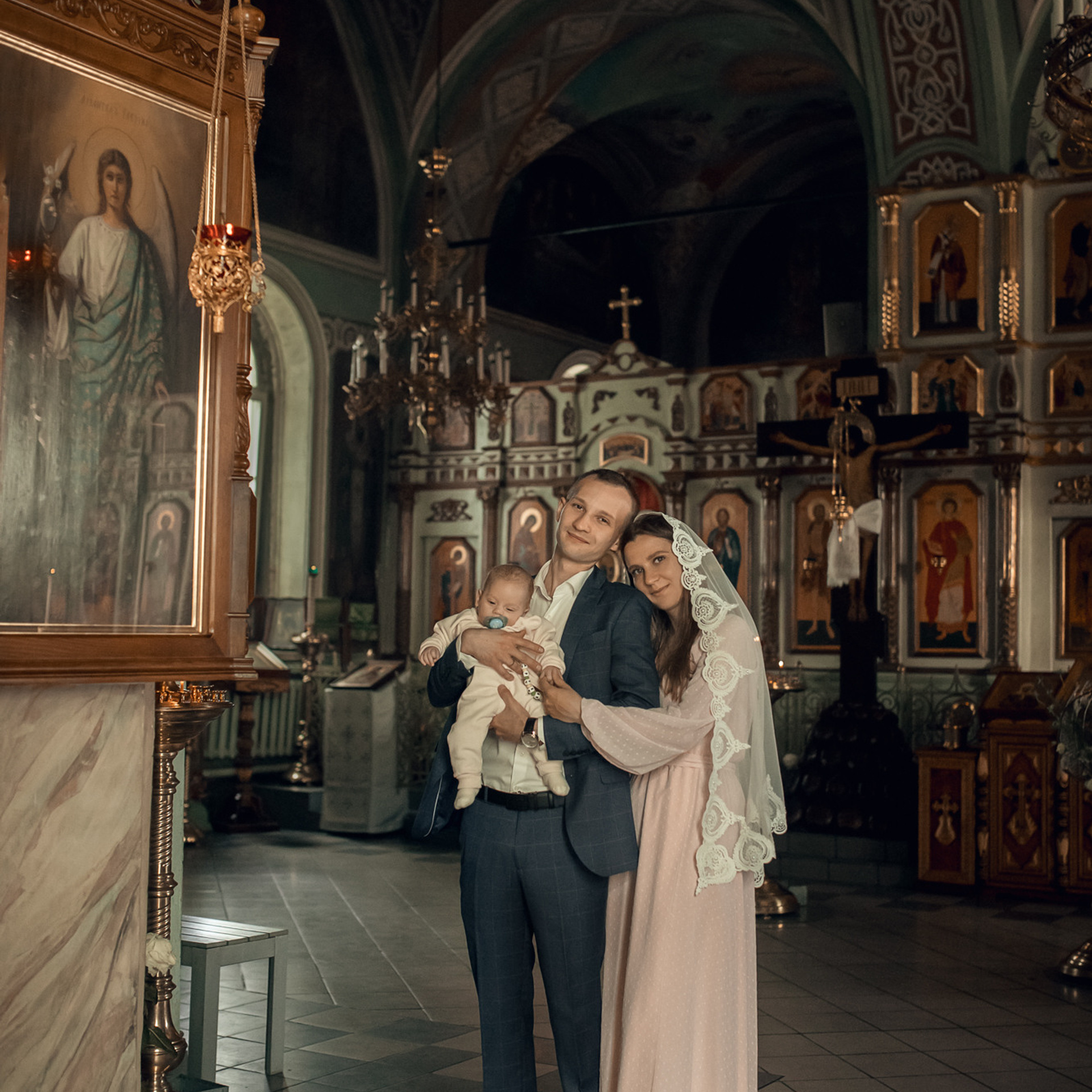 Крещение в церкви Троицы Живоначальной в Болтино