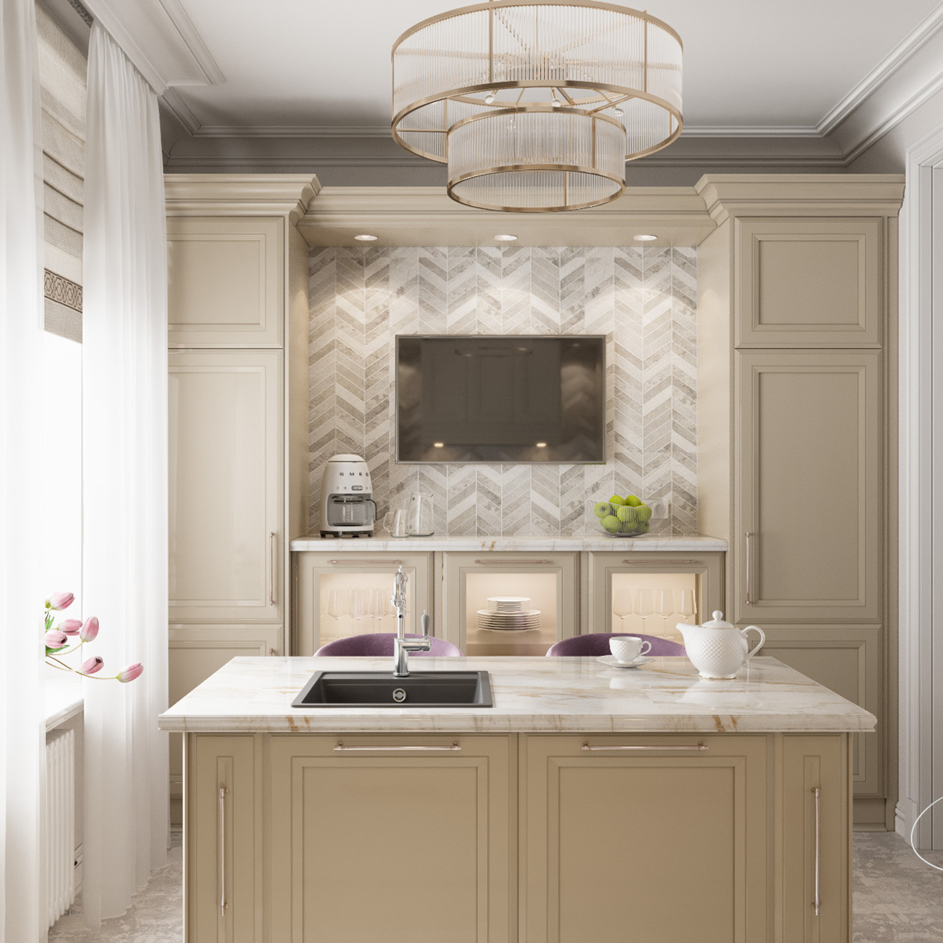 Квартира на Соколе, 102 м². Дизайн интерьера домов и квартир в Москве