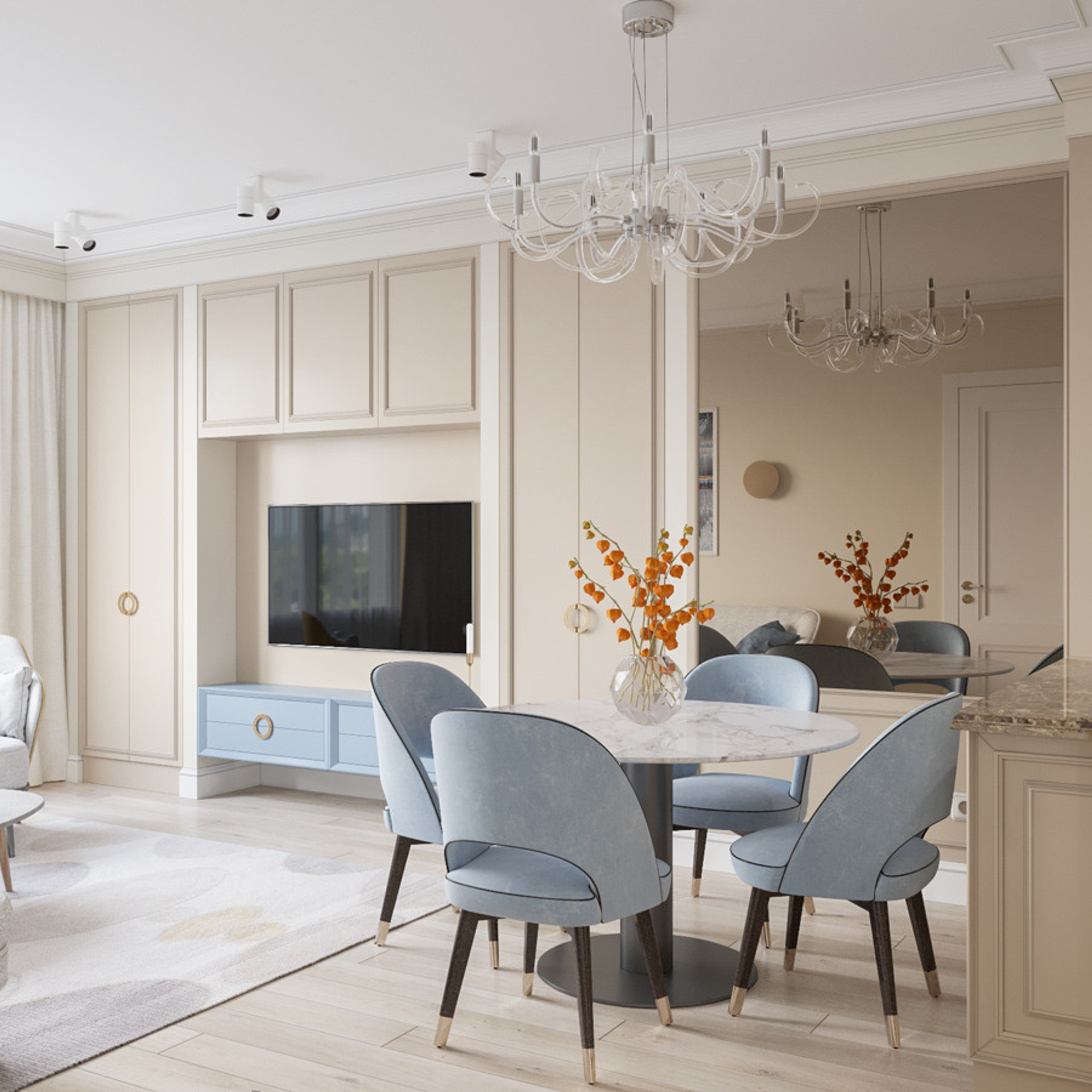 Квартира на Фрунзенской набережной, 56 м². Дизайн интерьера домов и квартир в Москве