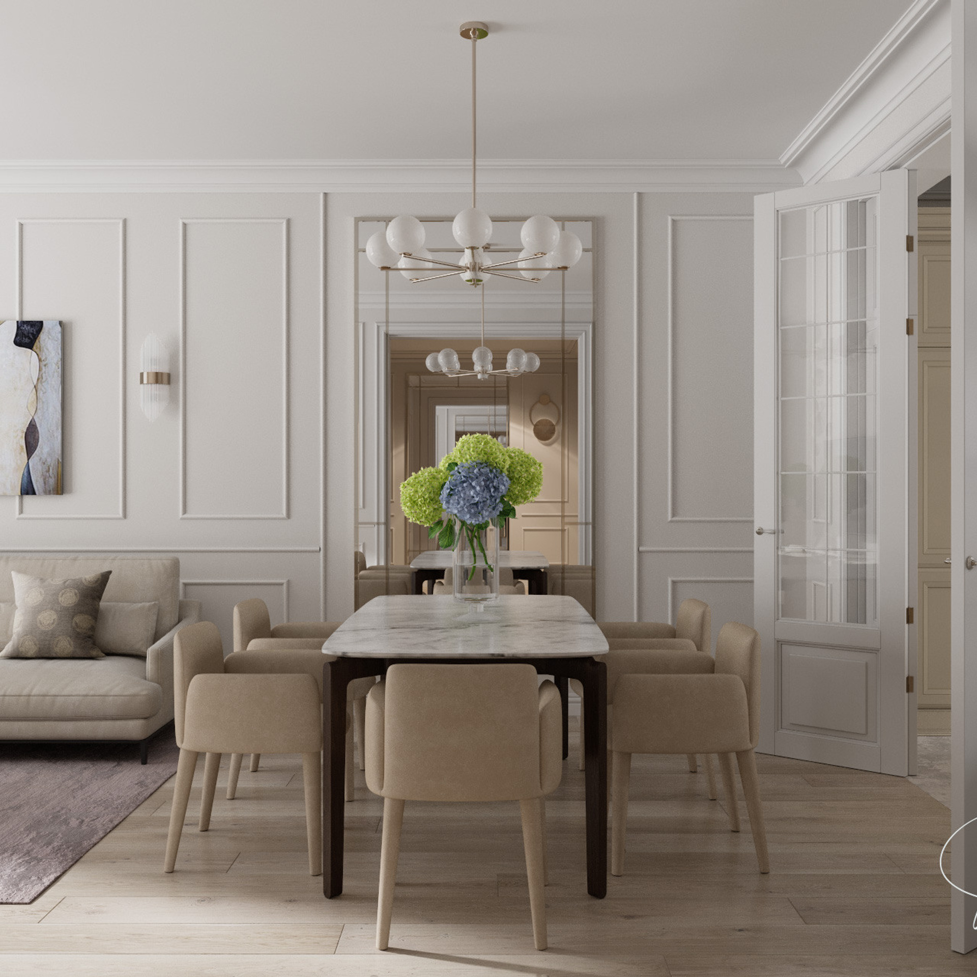 Квартира на Соколе, 102 м². Дизайн интерьера домов и квартир в Москве