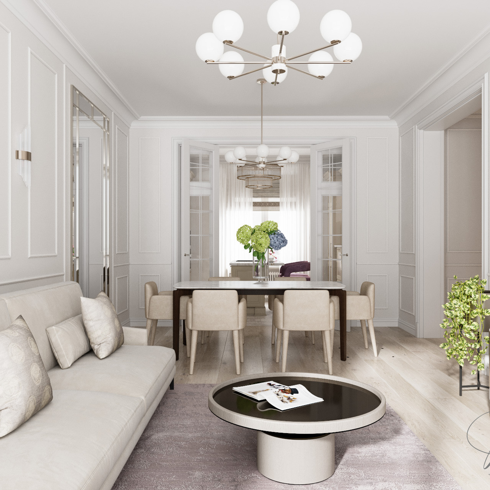 Квартира на Соколе, 102 м². Дизайн интерьера домов и квартир в Москве