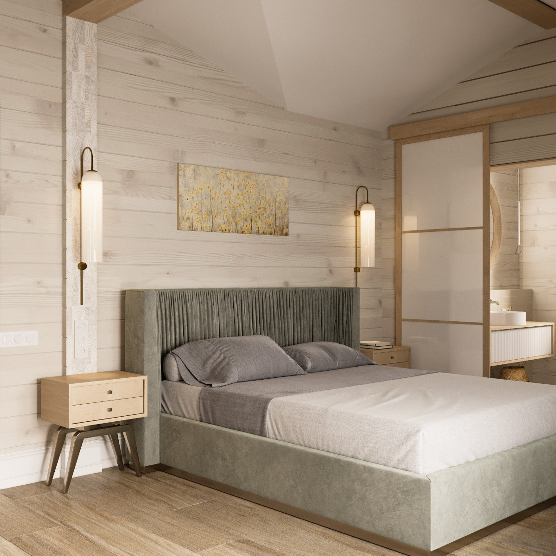 Дом из клееного бруса, 310 м². Дизайн интерьера домов и квартир в Москве