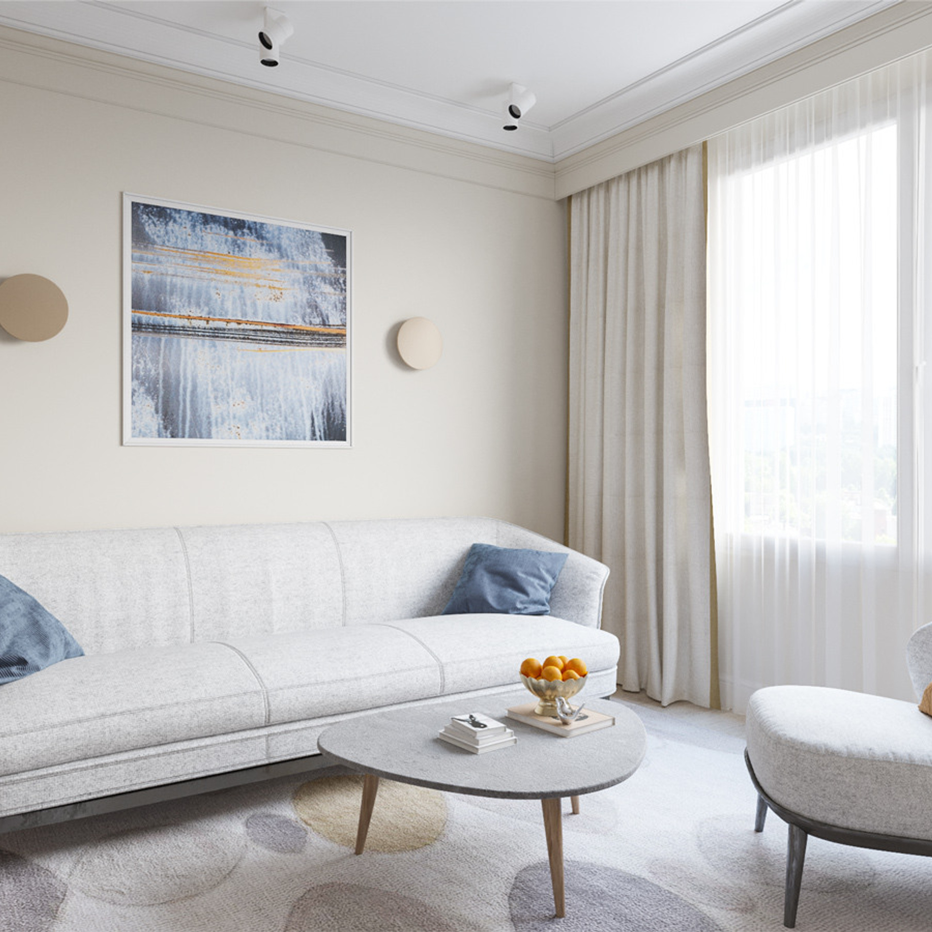 Квартира на Фрунзенской набережной, 56 м². Дизайн интерьера домов и квартир в Москве