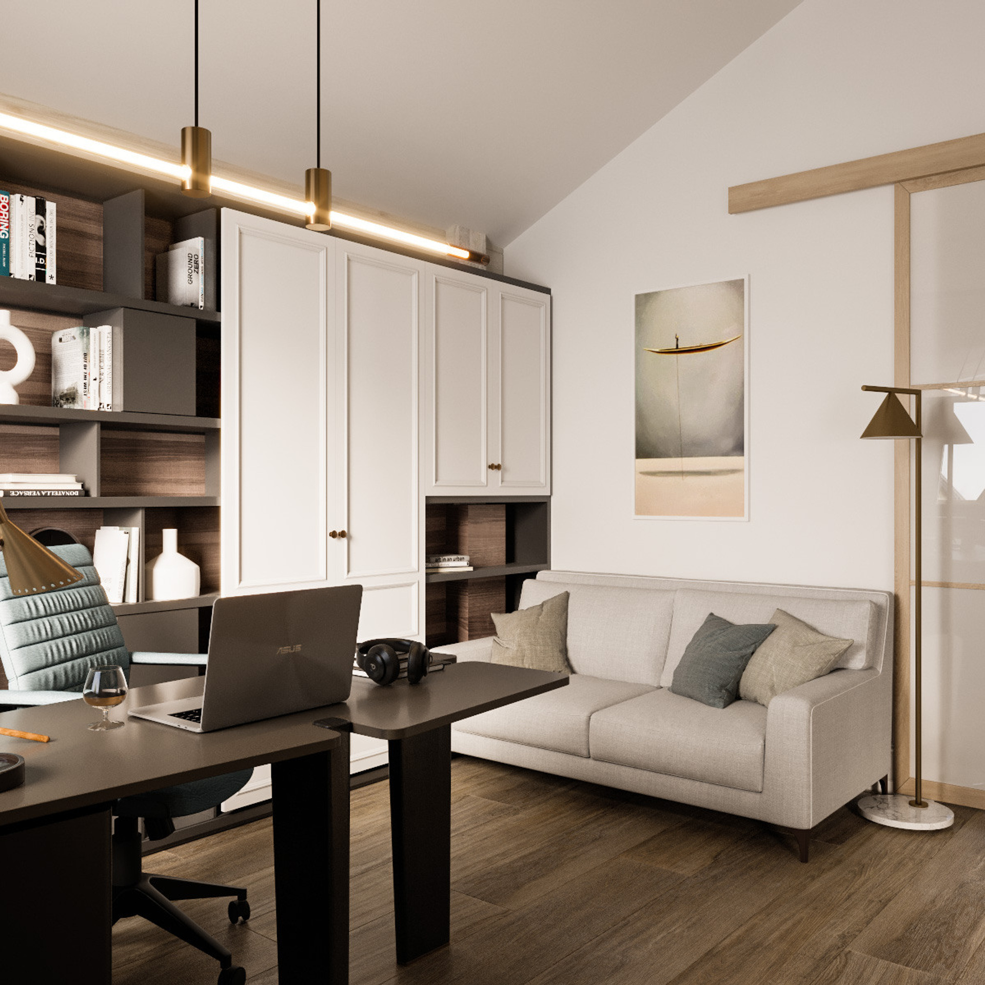 Дом из клееного бруса, 310 м². Дизайн интерьера домов и квартир в Москве