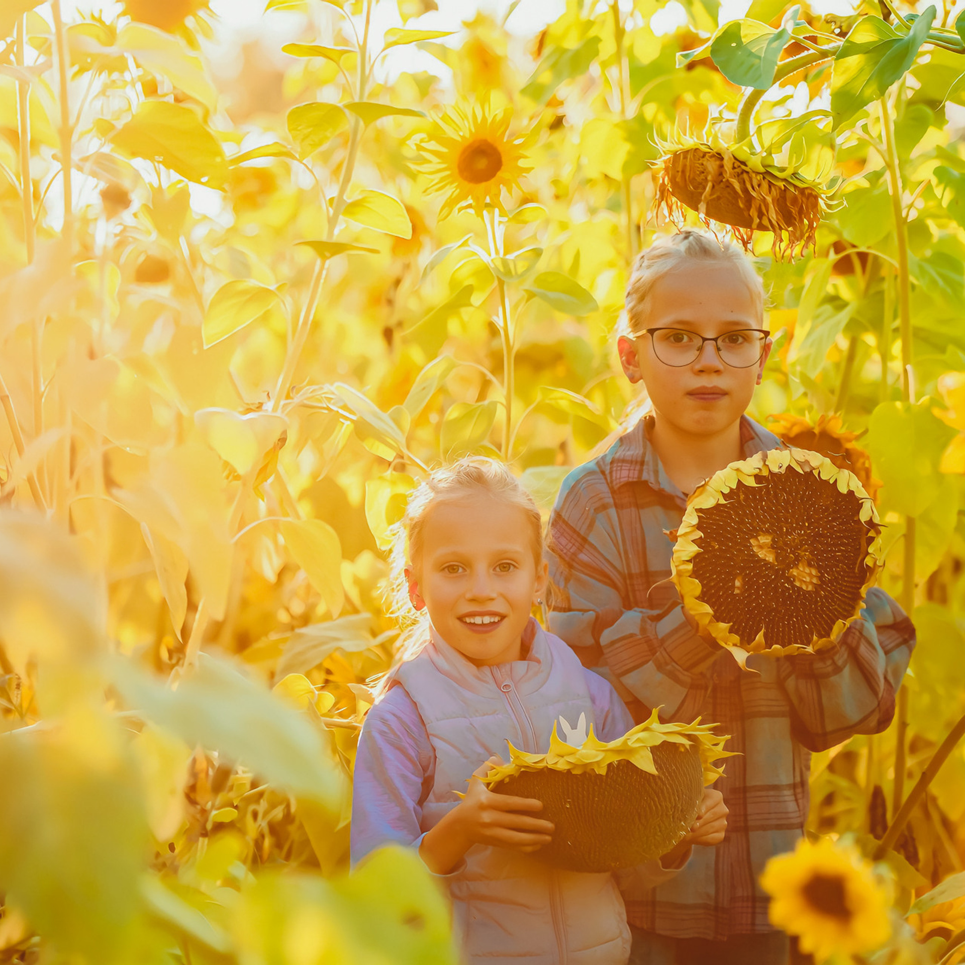 Подсолнуховое полу на локации Familyfotohouse38