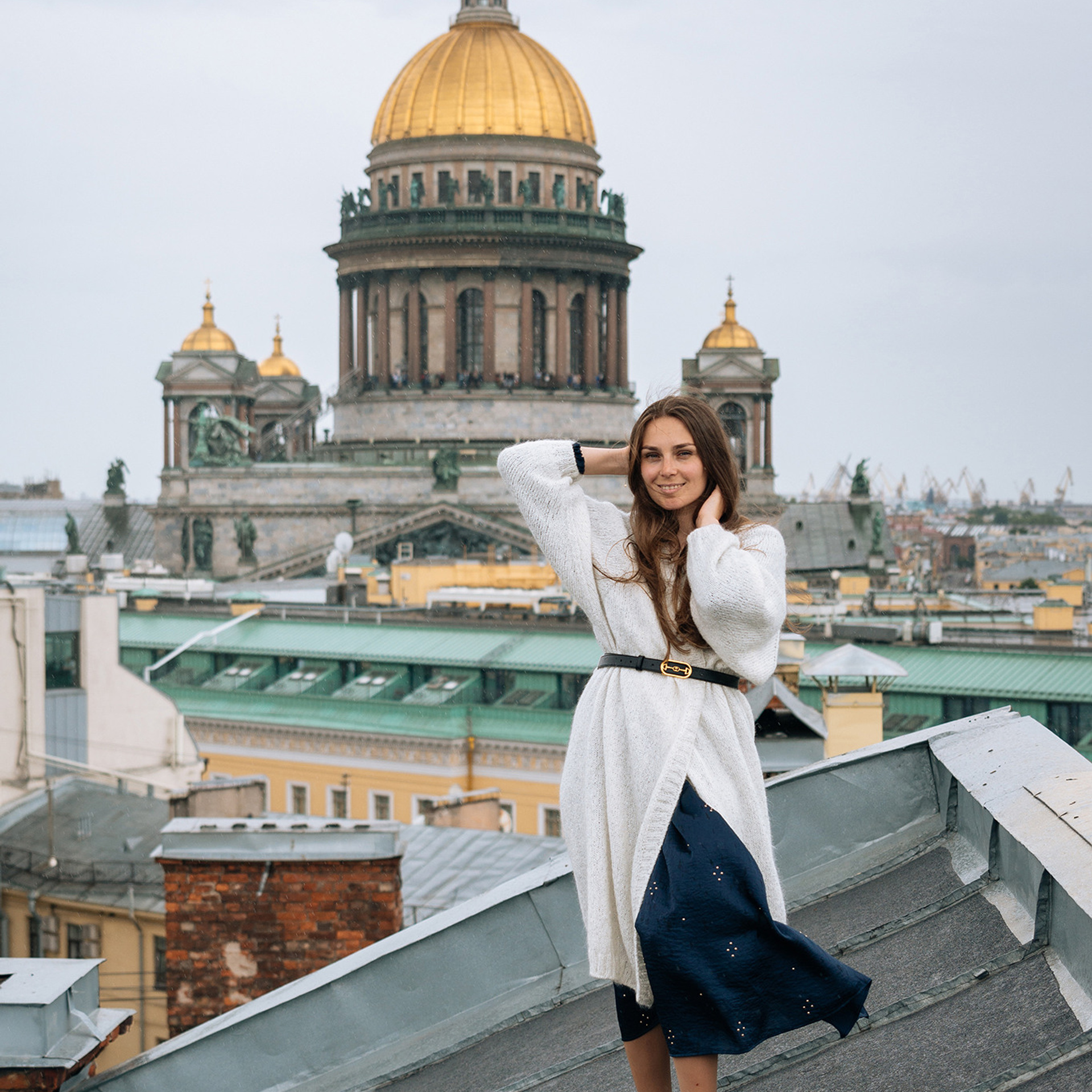 Девичник на крыше с видом на Исаакиевский собор