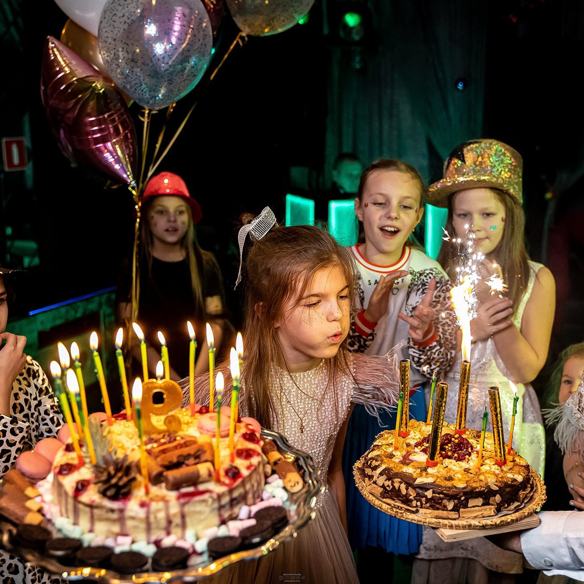 Детский день рождения, праздник. Контент съемка под ключ. Световое шоу / Москва и Мо