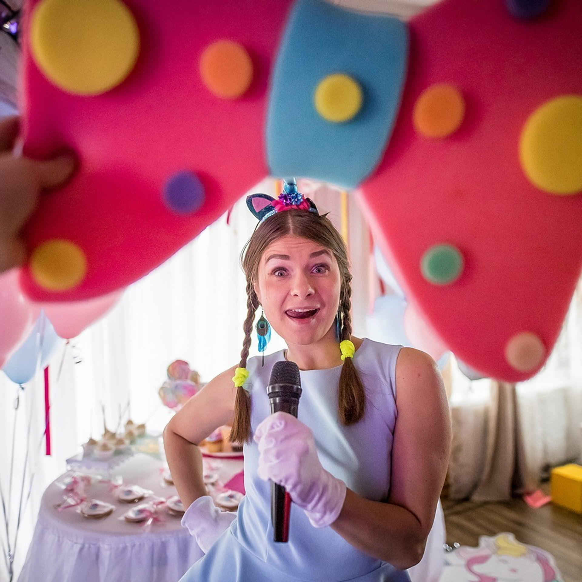 Детский день рождения, праздник. Контент съемка под ключ. Световое шоу / Москва и Мо