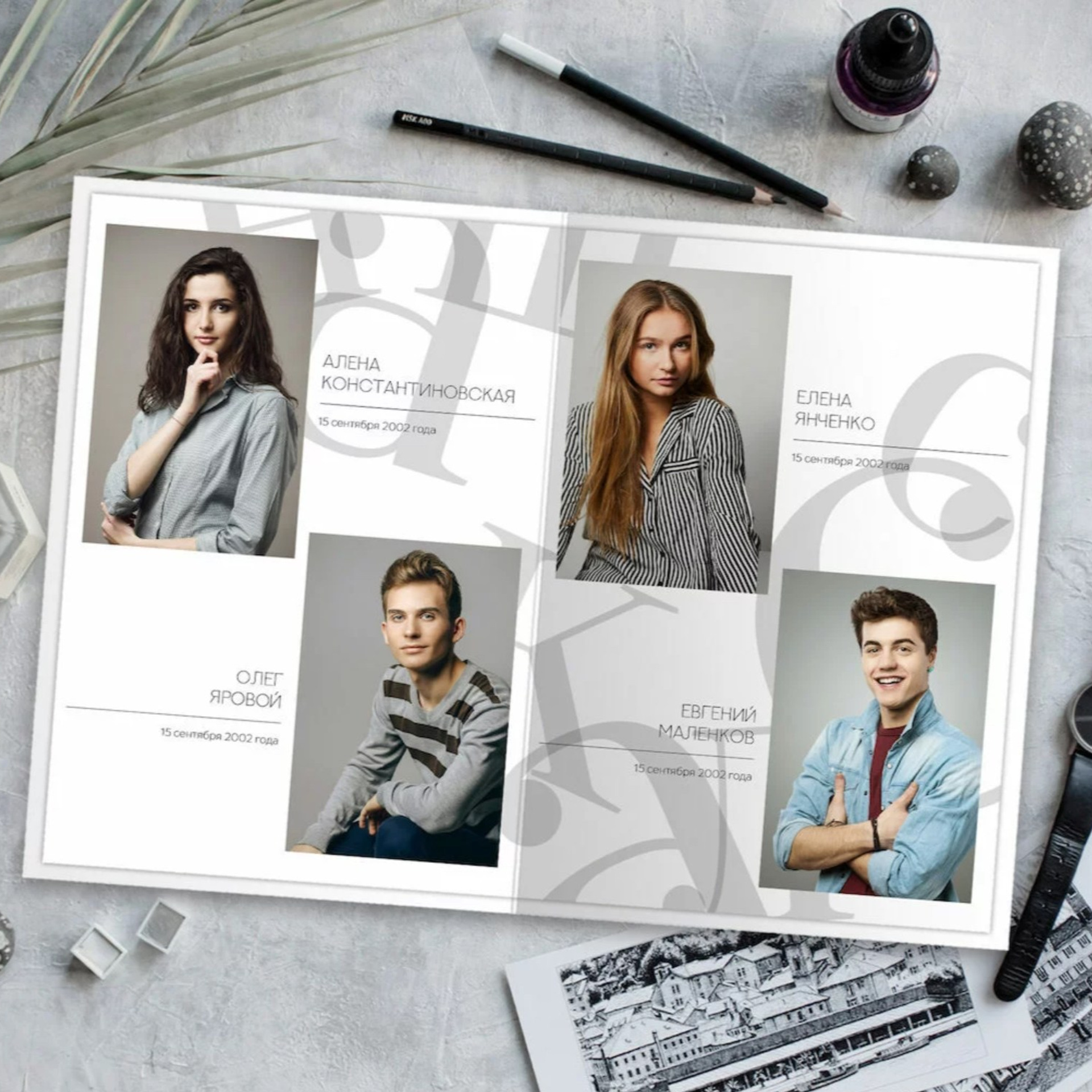 Макет фотокниги 9 -11 класс — Total black. Фотокниги и выпускные альбомы в Иваново