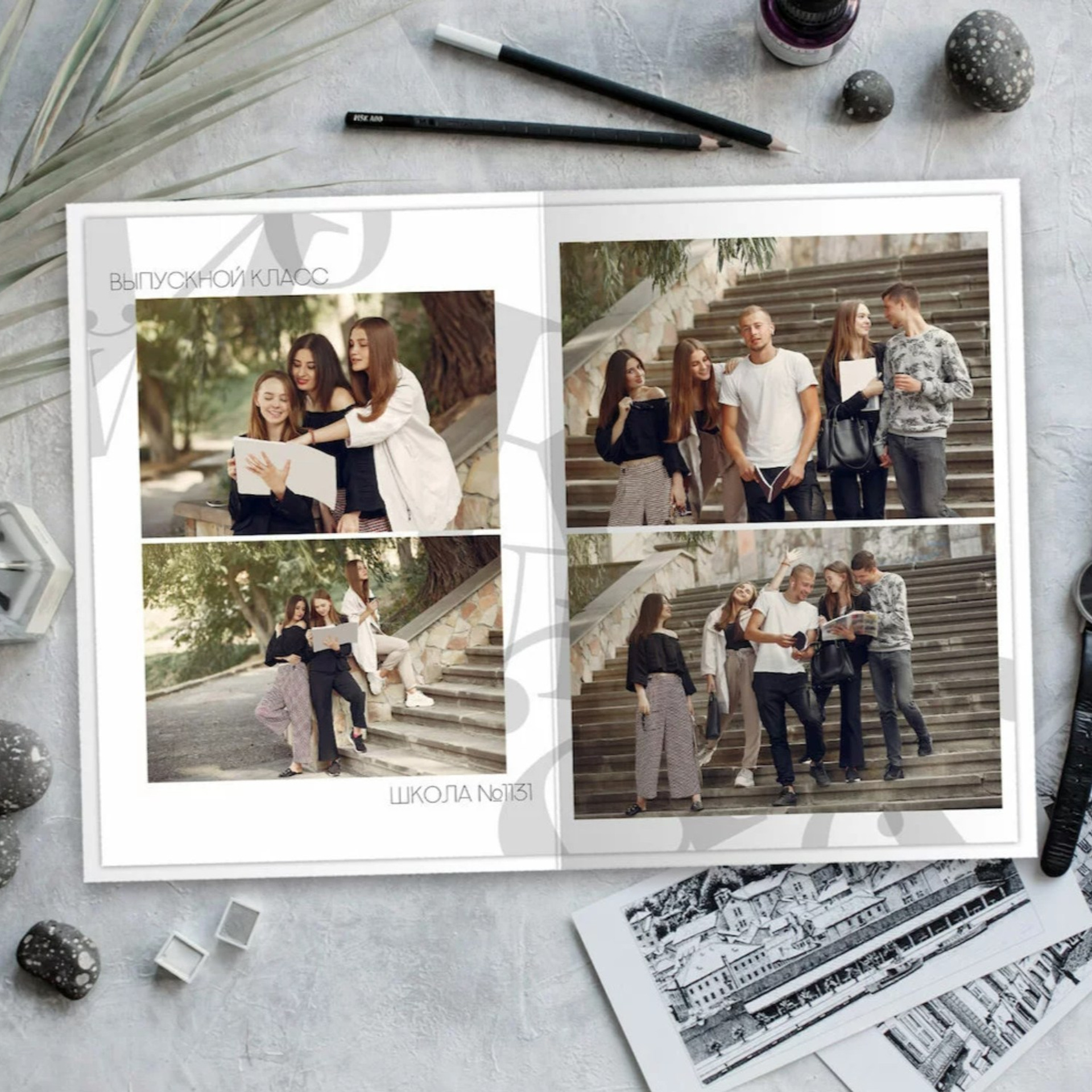 Макет фотокниги 9 -11 класс — Total black. Фотокниги и выпускные альбомы в Иваново