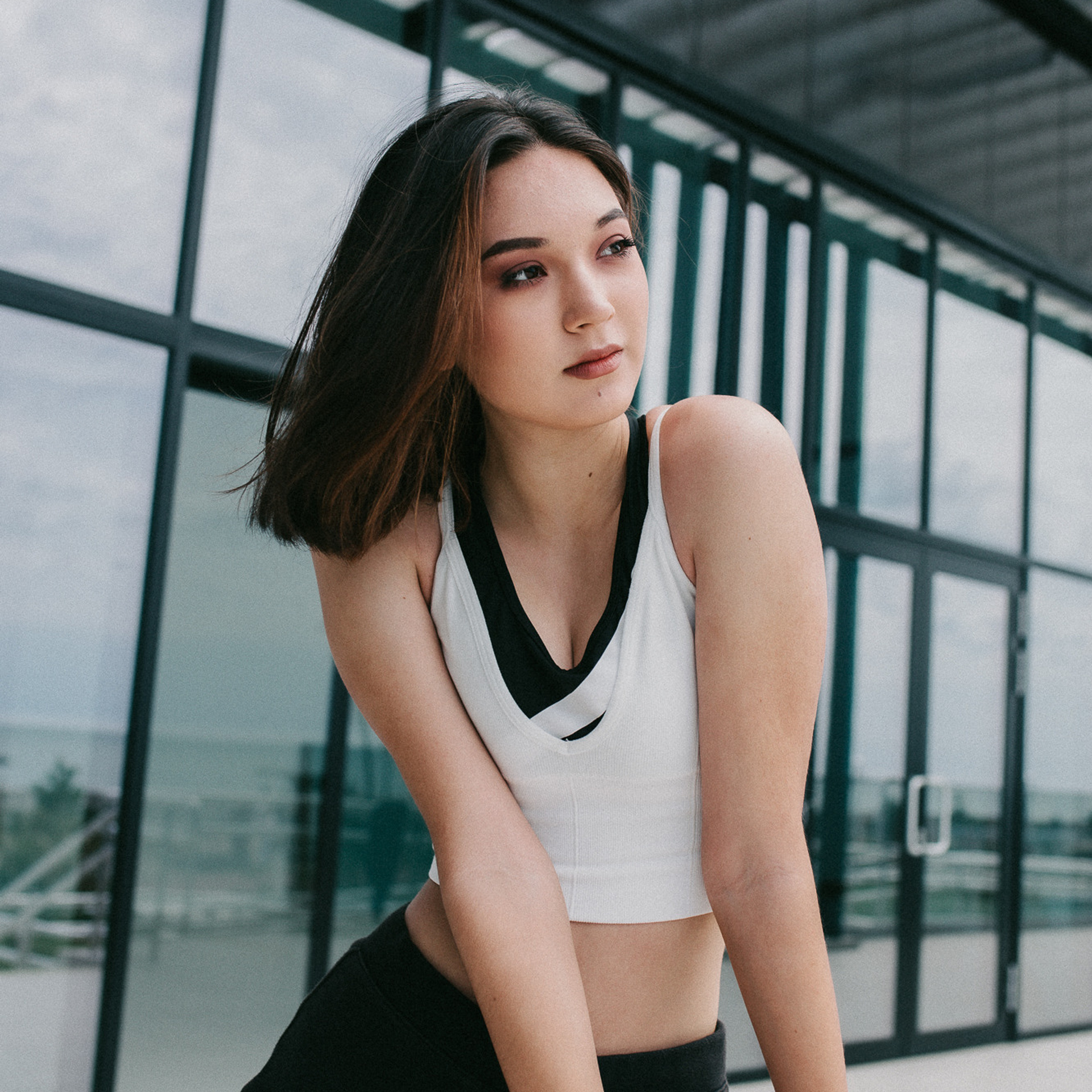 Даша на спортплощадке Сириус