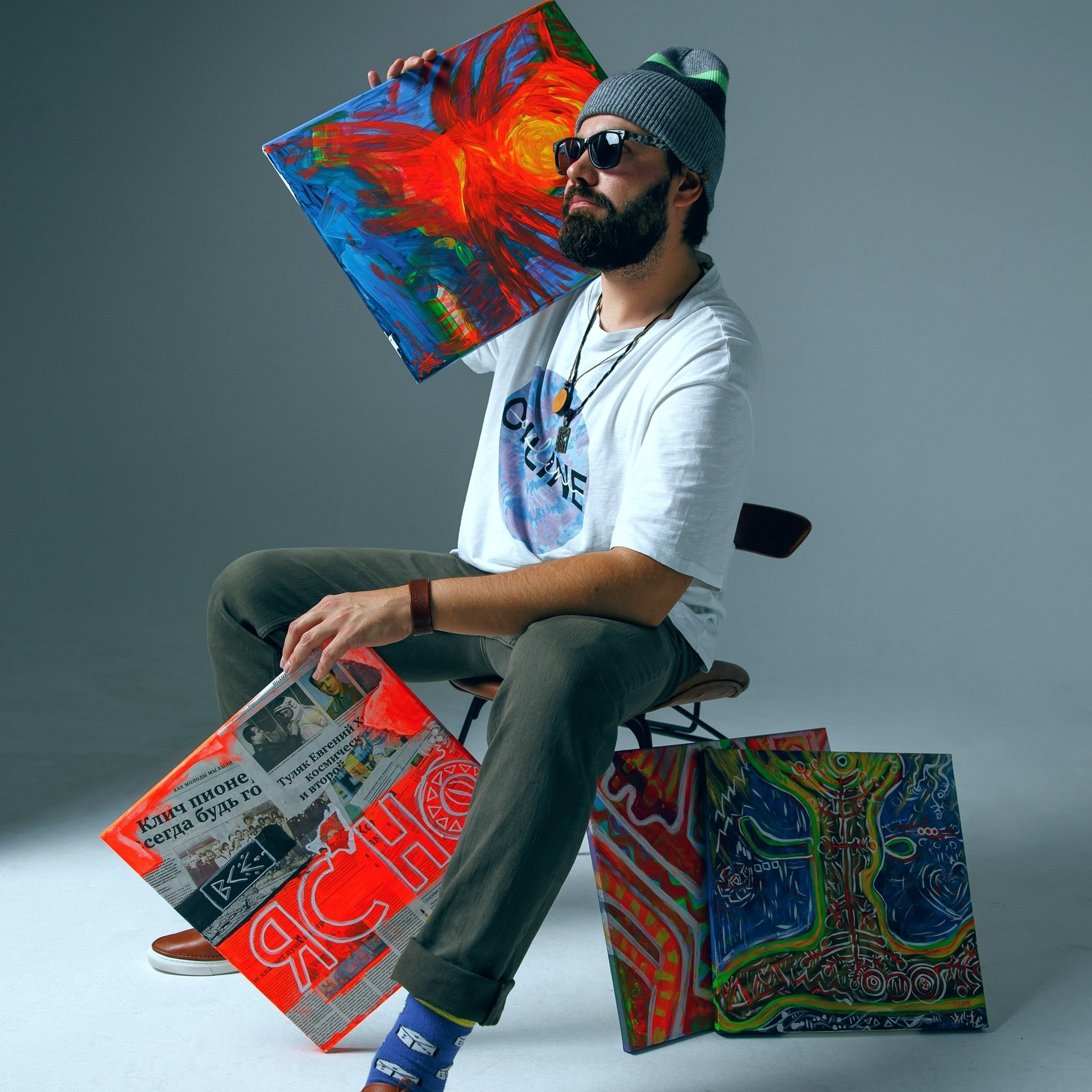 ЯСНО 2023, холст 40×40 см. IZTENI ART