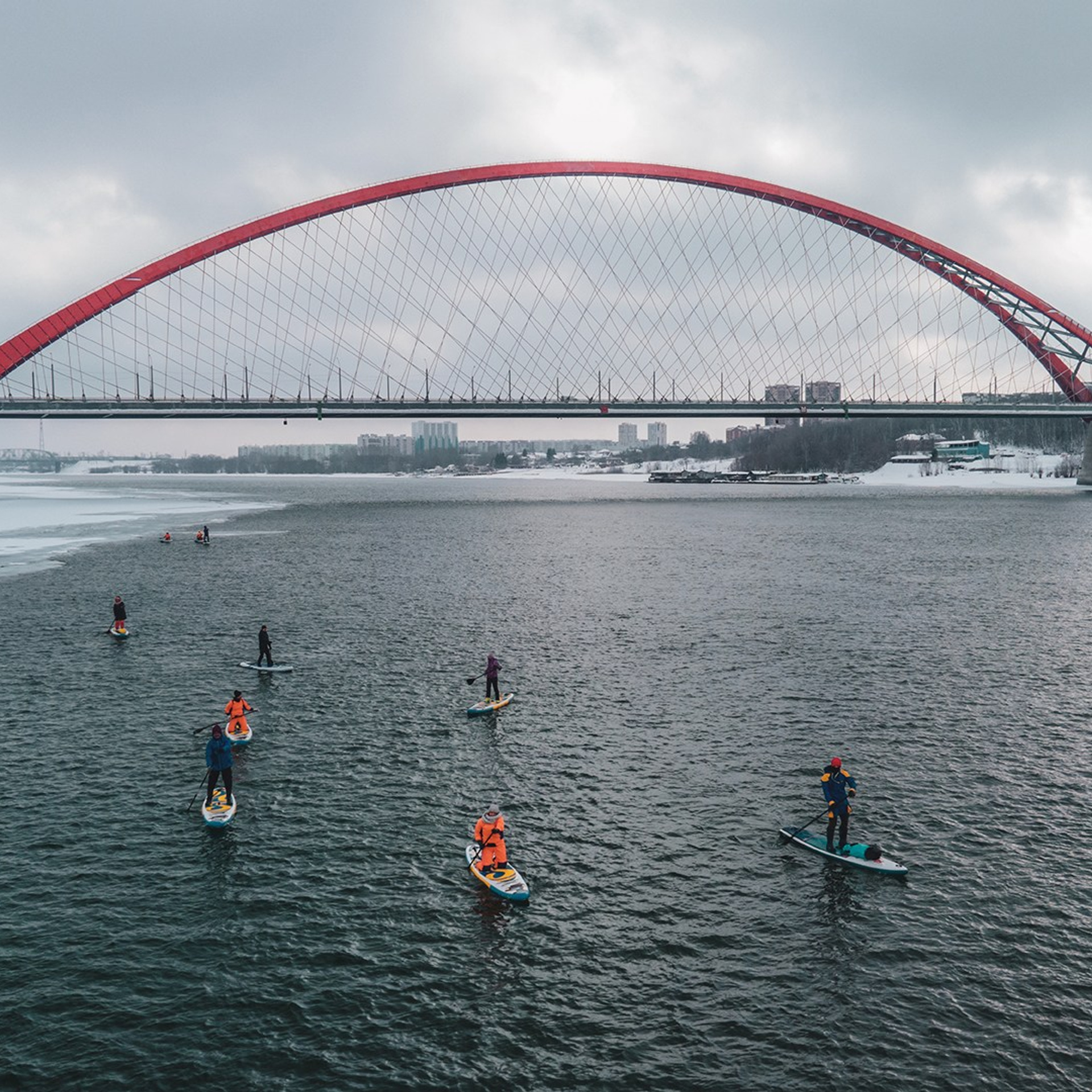 Зимние прогулки на SUP-бордах × Новосибирск