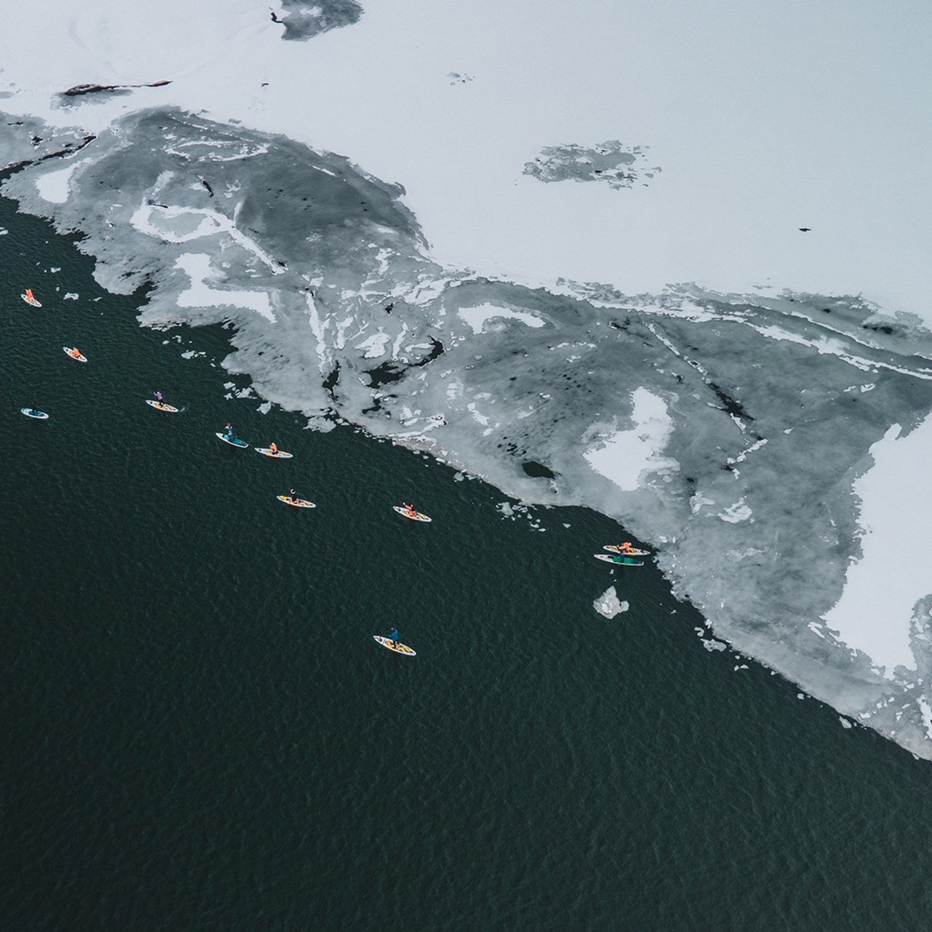 Зимние прогулки на SUP-бордах × Новосибирск