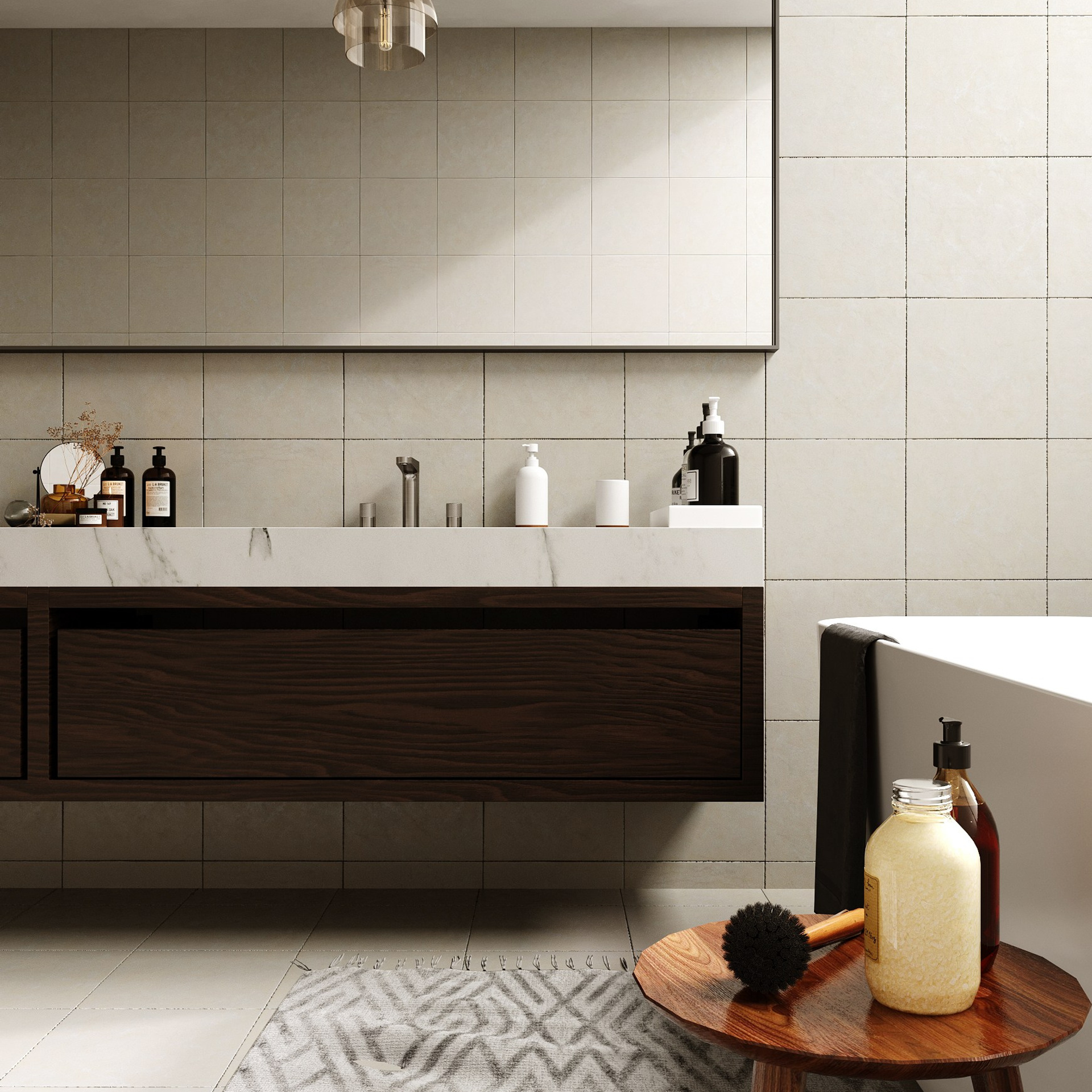 Ванная комната с панорамным окном