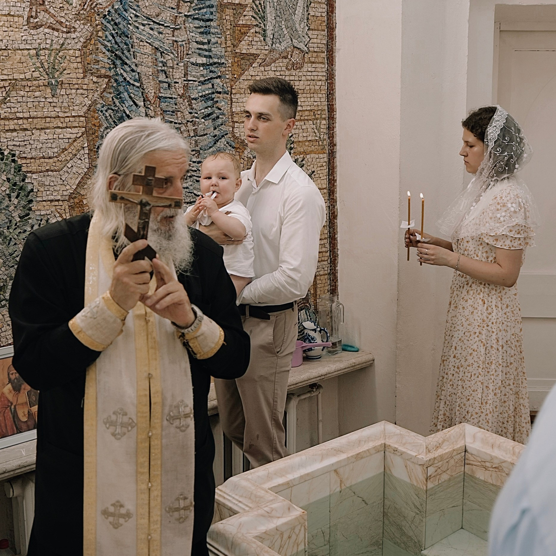 Крестины ребенка. Видеомейкер и фотограф Кэтрин.Филм