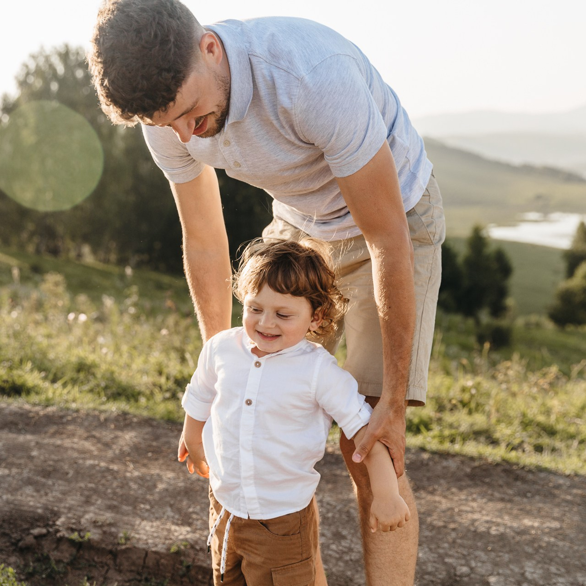 Семья. Горы.