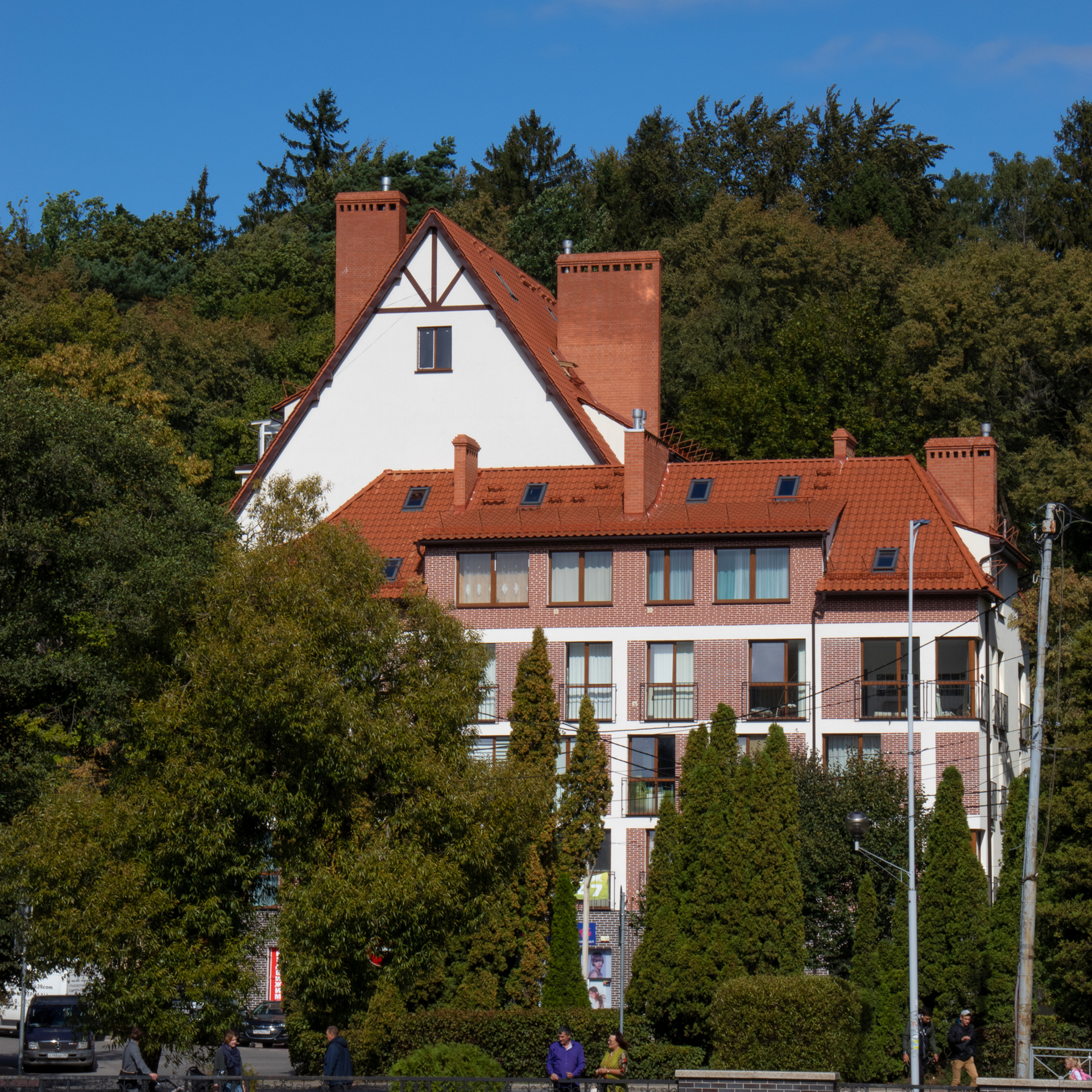 Светлогорск. Достопримечательности. Вид с озера "Тихое".