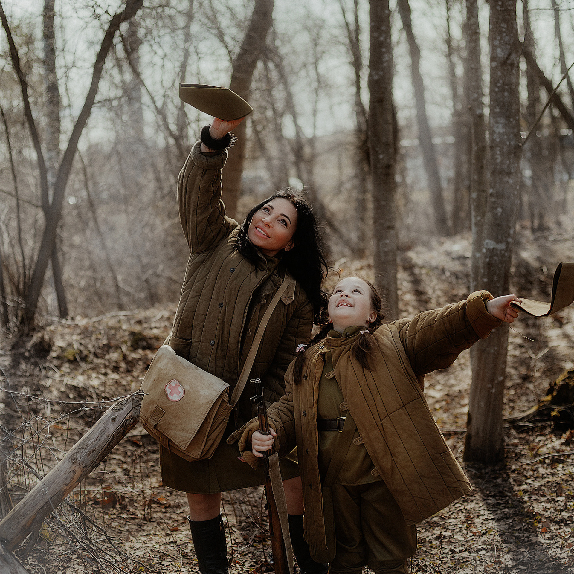 Съёмка в военном стиле для Людмилы