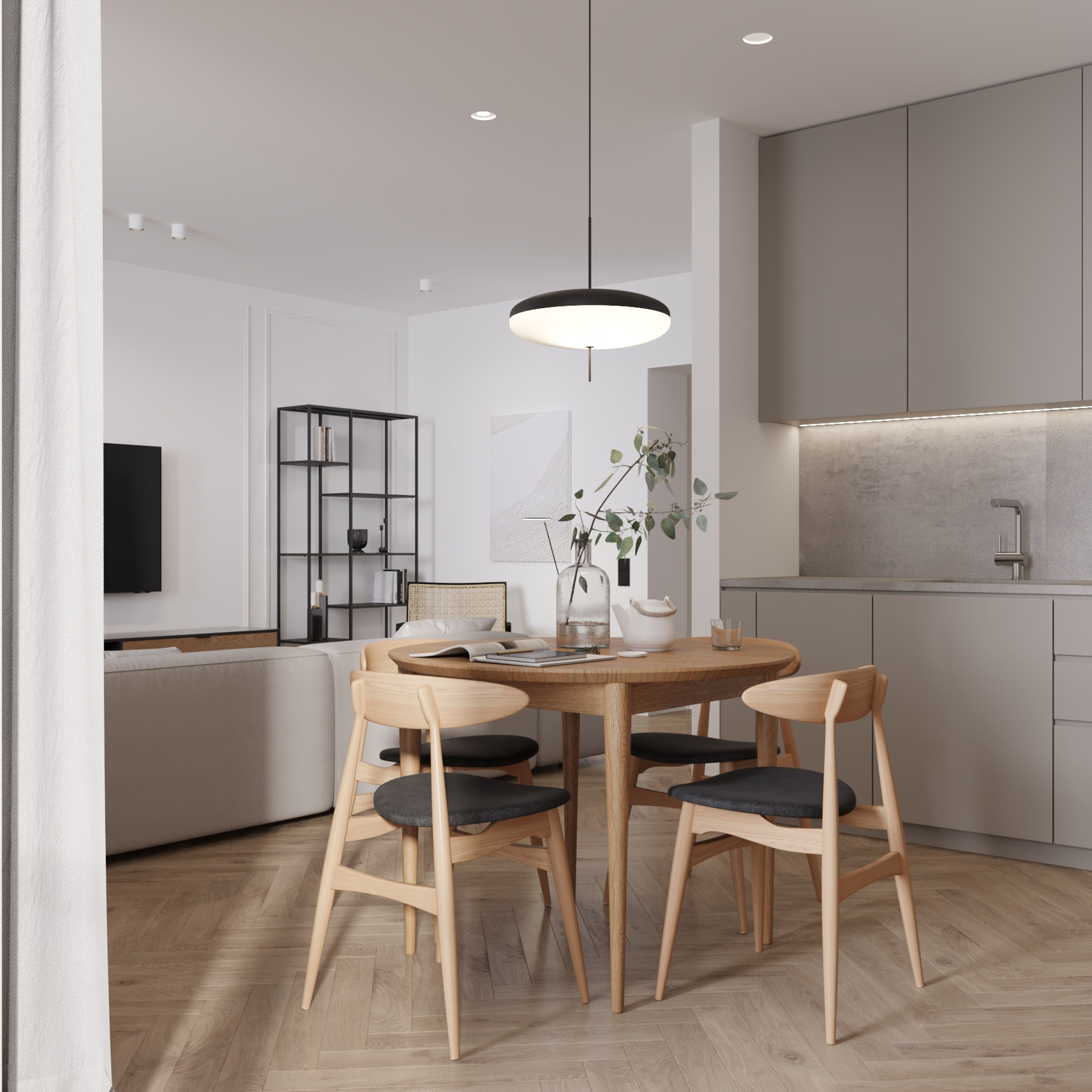 ЖК Белый остров/ 58 м². Дизайнер интерьера Кристина Дедова / Оренбург, Москва