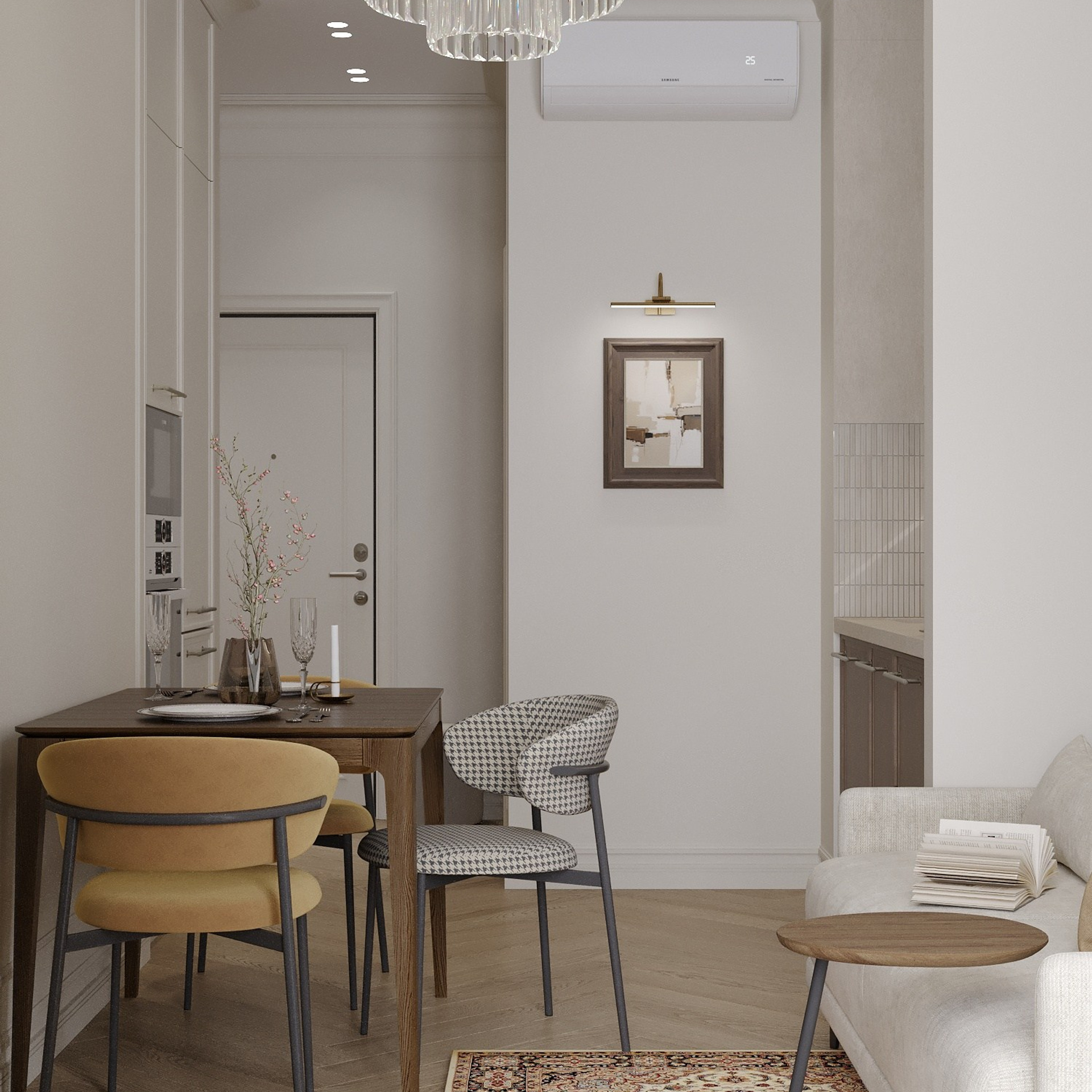 ЖК iD Park Pobedy / 40 м². Дизайнер интерьера Кристина Дедова / Оренбург, Москва