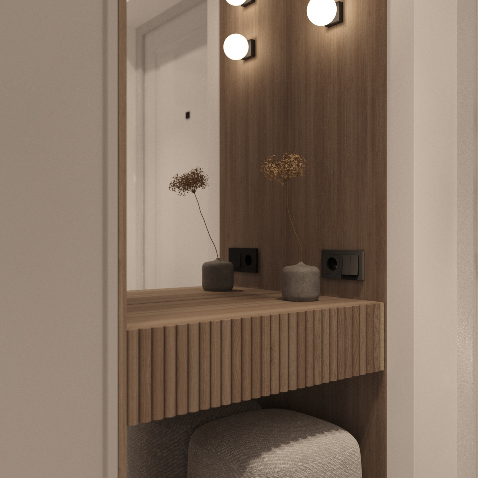 ЖК Белый остров/ 58 м². Дизайнер интерьера Кристина Дедова / Оренбург, Москва