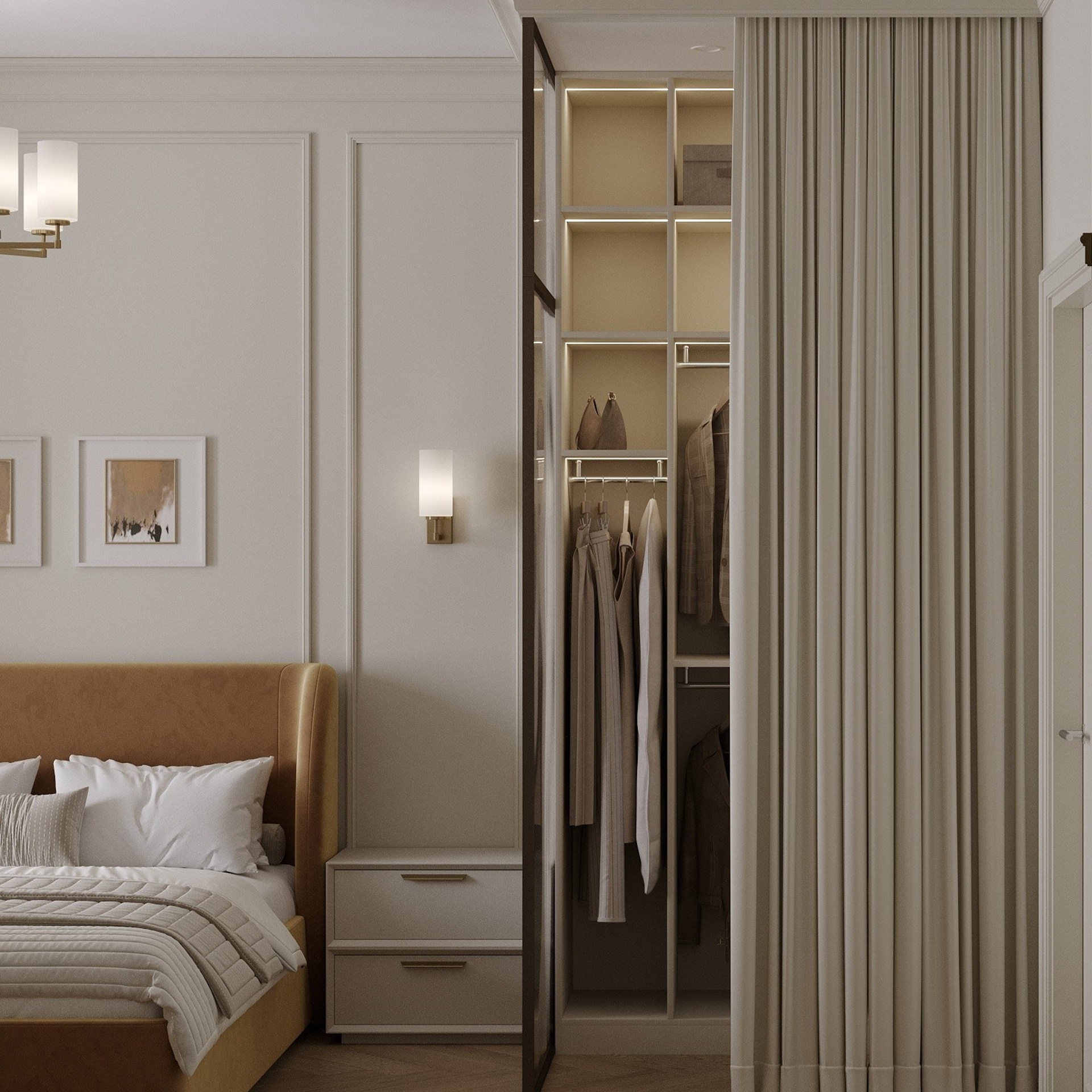 ЖК iD Park Pobedy / 40 м². Дизайнер интерьера Кристина Дедова / Оренбург, Москва