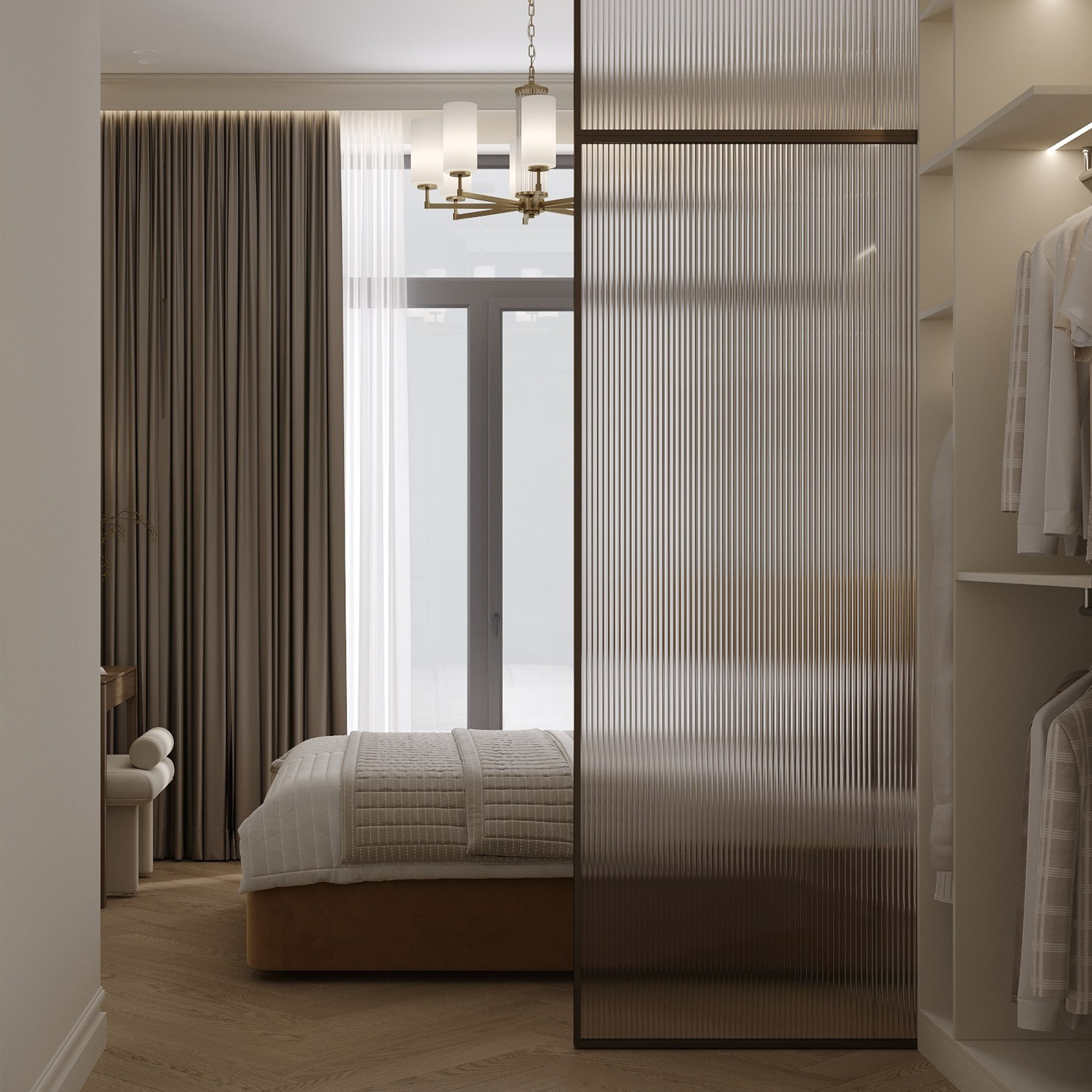 ЖК iD Park Pobedy / 40 м². Дизайнер интерьера Кристина Дедова / Оренбург, Москва