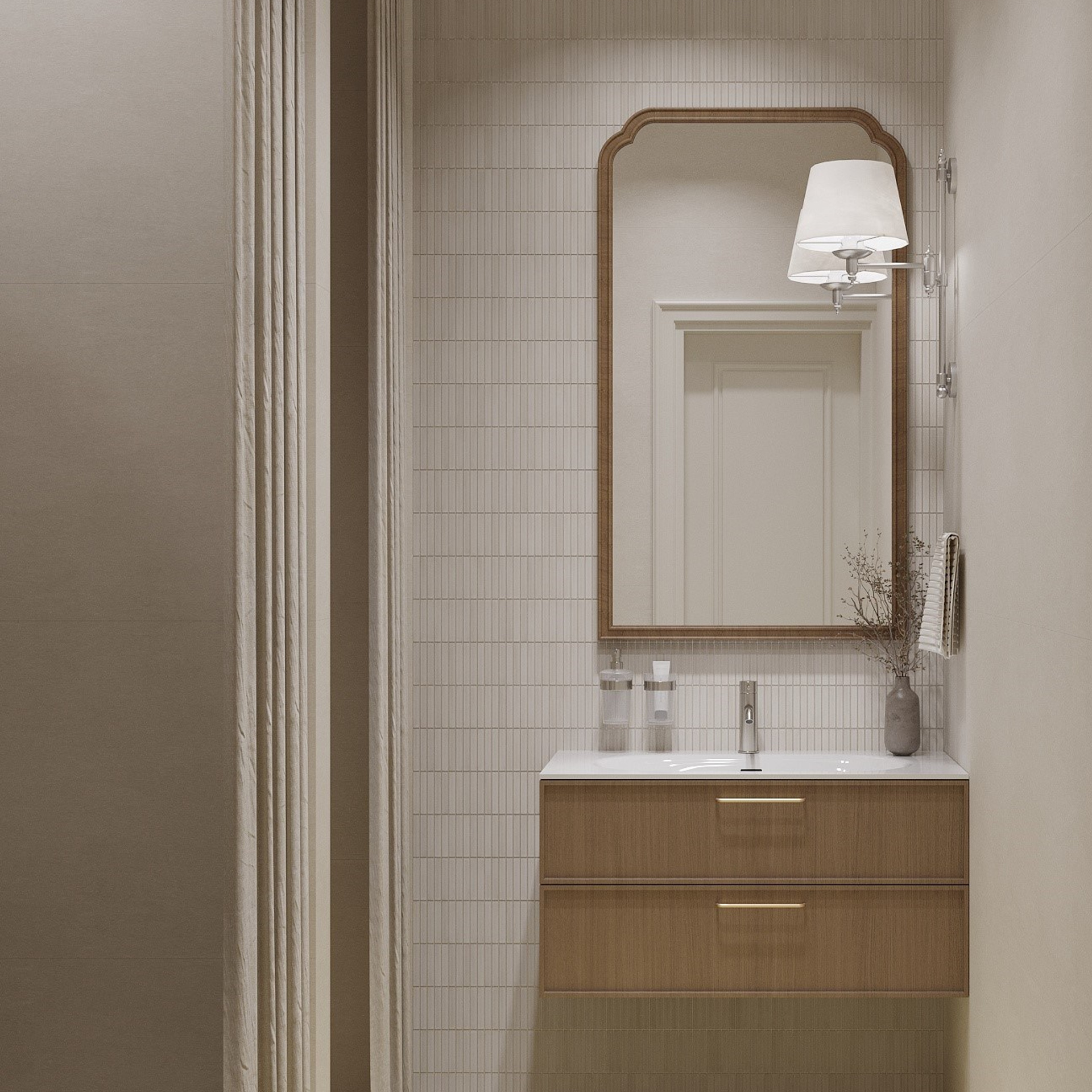 ЖК iD Park Pobedy / 40 м². Дизайнер интерьера Кристина Дедова / Оренбург, Москва