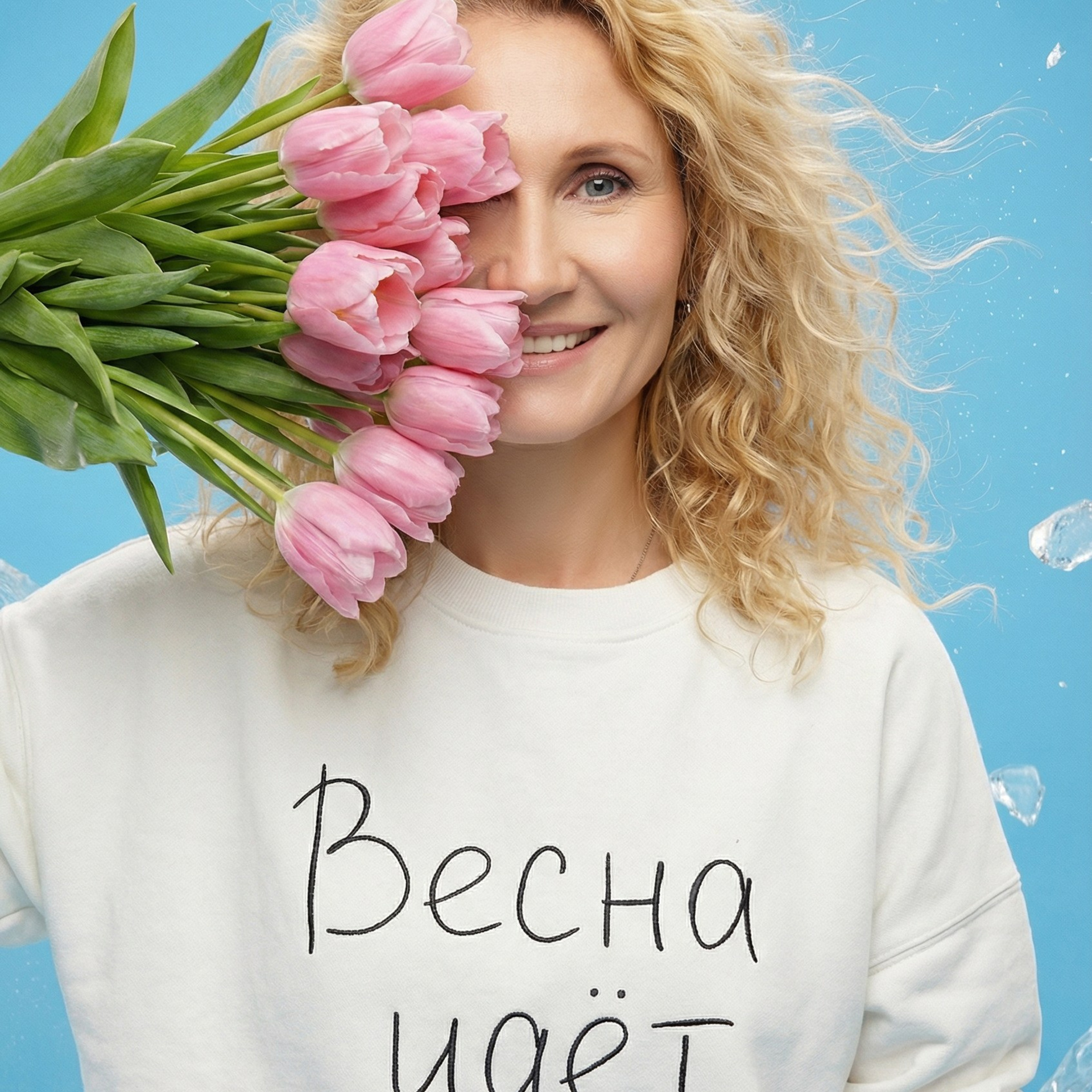 ЛЕД с тюльпанами