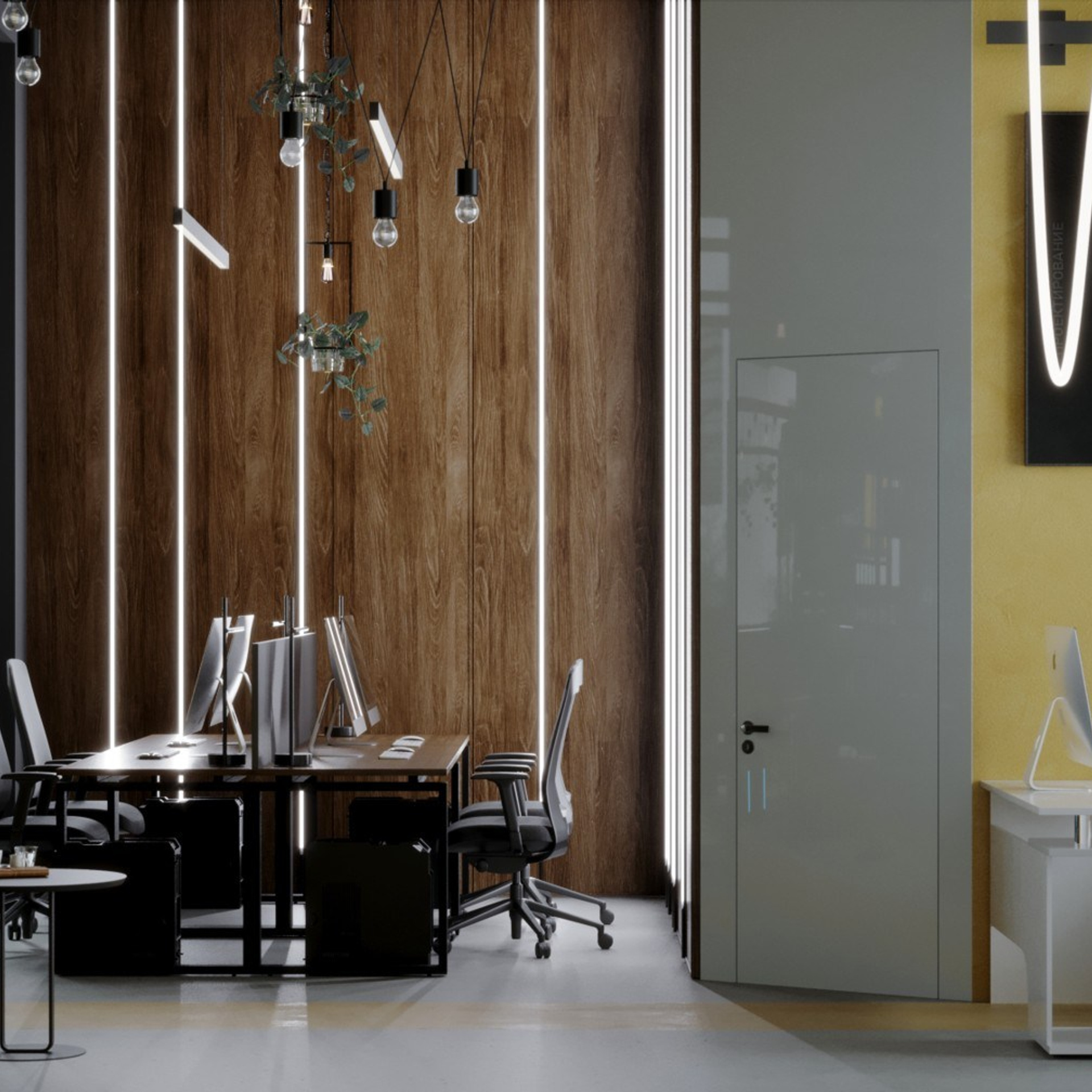 Офис 120 метров Екатеринбург. Портфолио 3D визуализатора