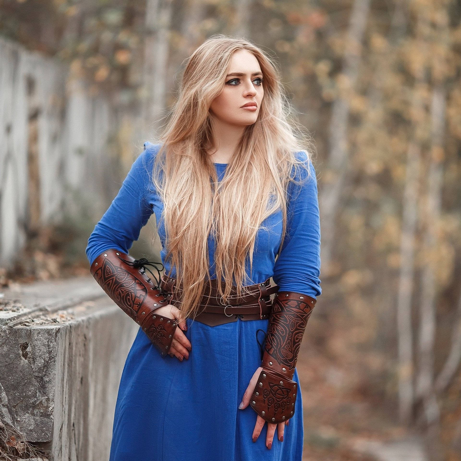 Валькирия, платье+наручи и пояс, 42-46
