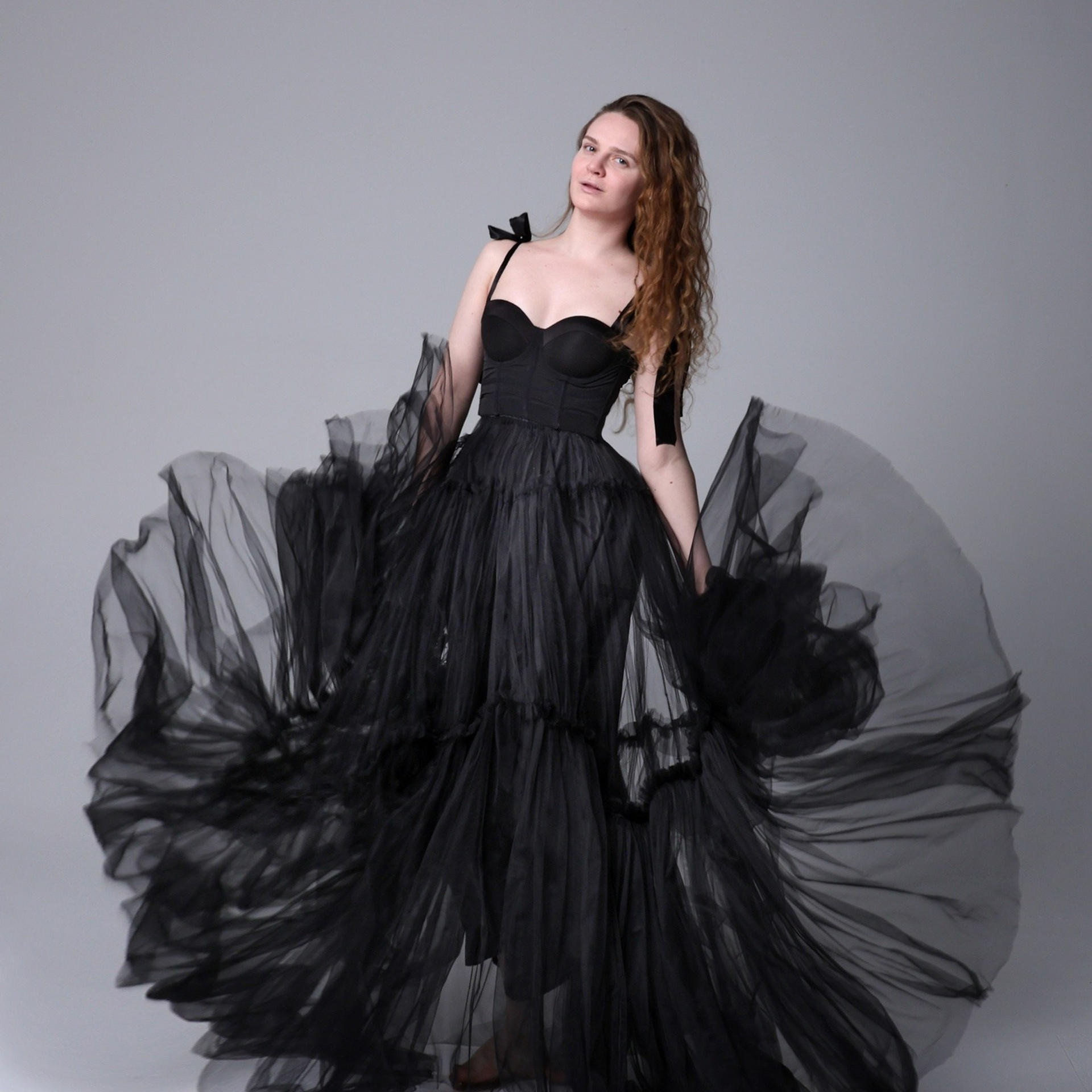 Черный лебедь, 44-46, топ и юбка