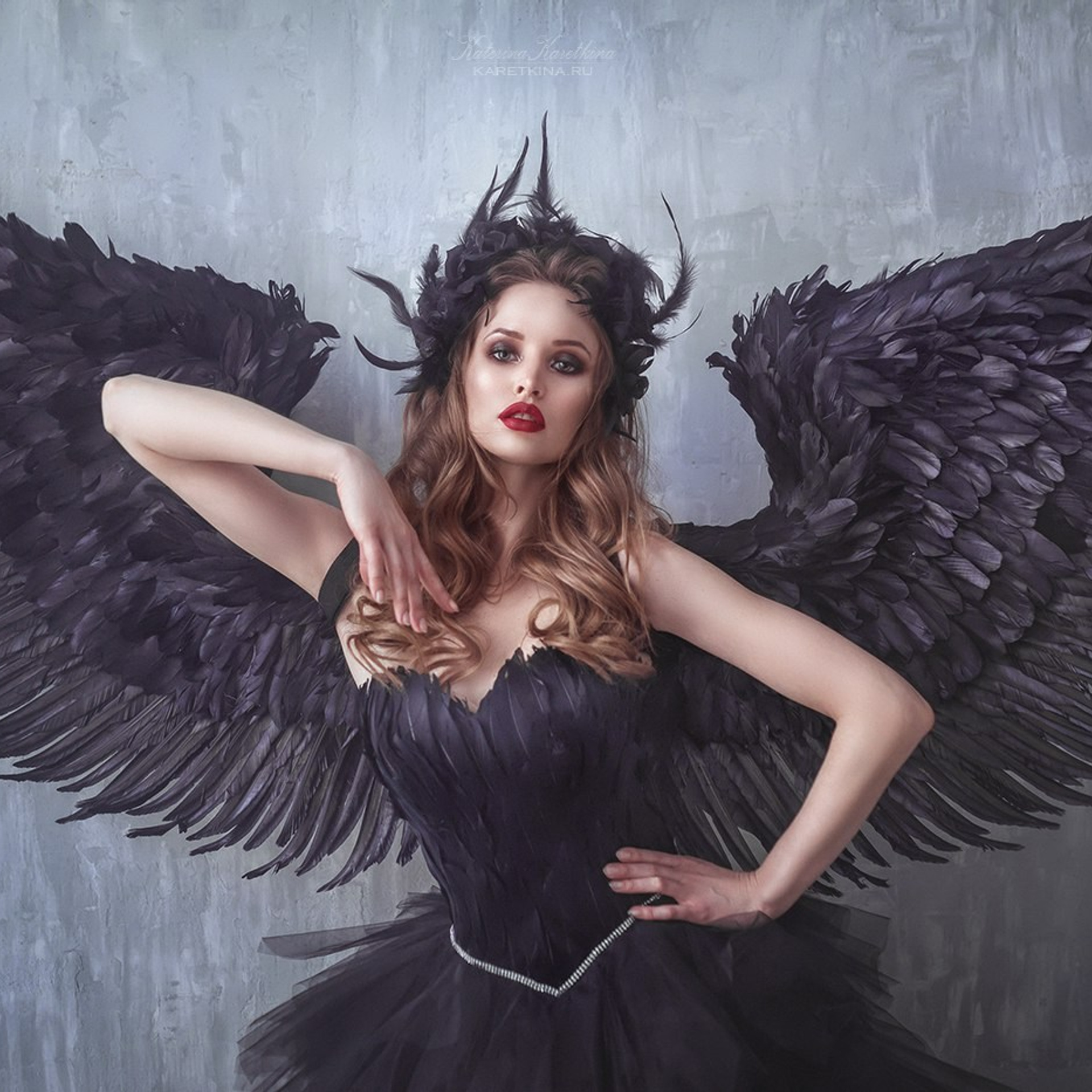 Крылья черные