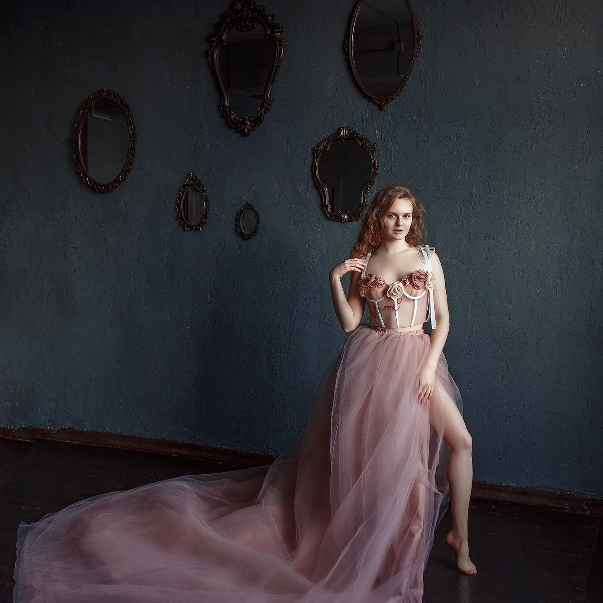 Пудра, юбка, 44-56