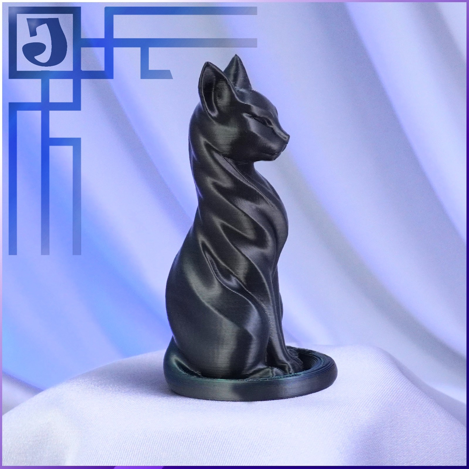 ФИГУРКА с КОШКОЙ ЗЕЛЕНОГО ЦВЕТА АМУЛЕТ ЗДОРОВЬЯ. JOKER-STUDIO УКРАШЕНИЯ 3D МОДЕЛИРОВАНИЕ ЛИТЬЁ