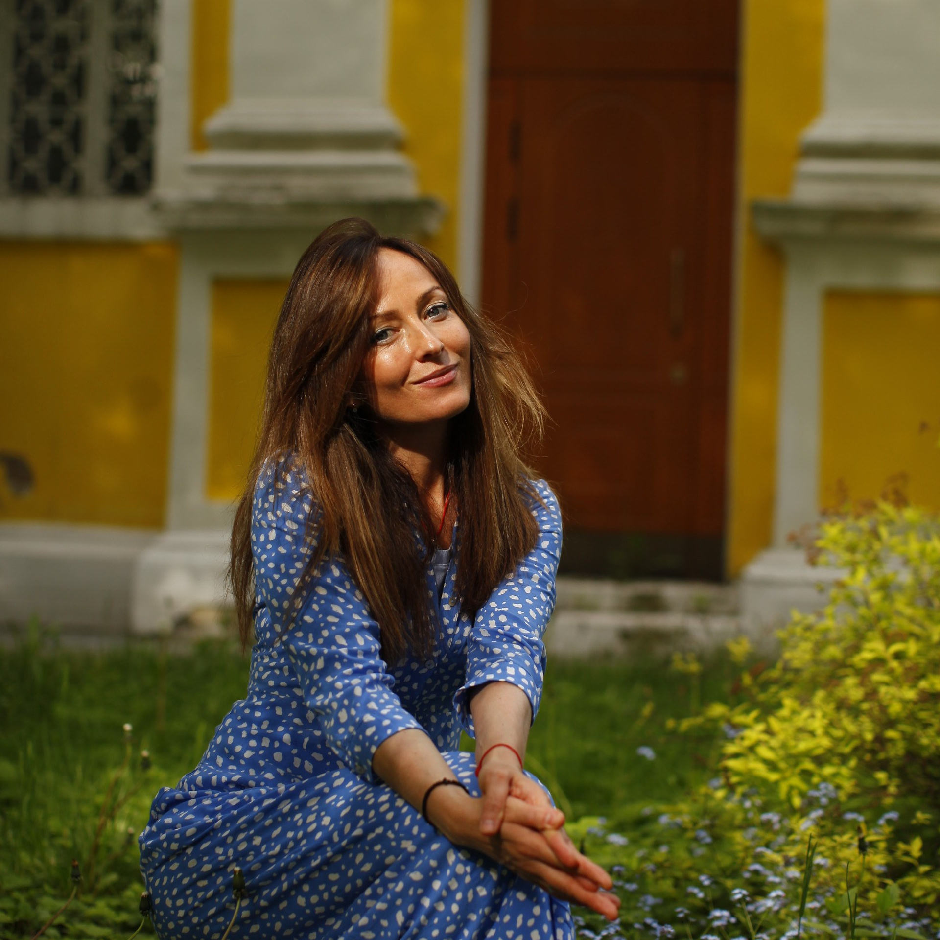 Васильковое платье