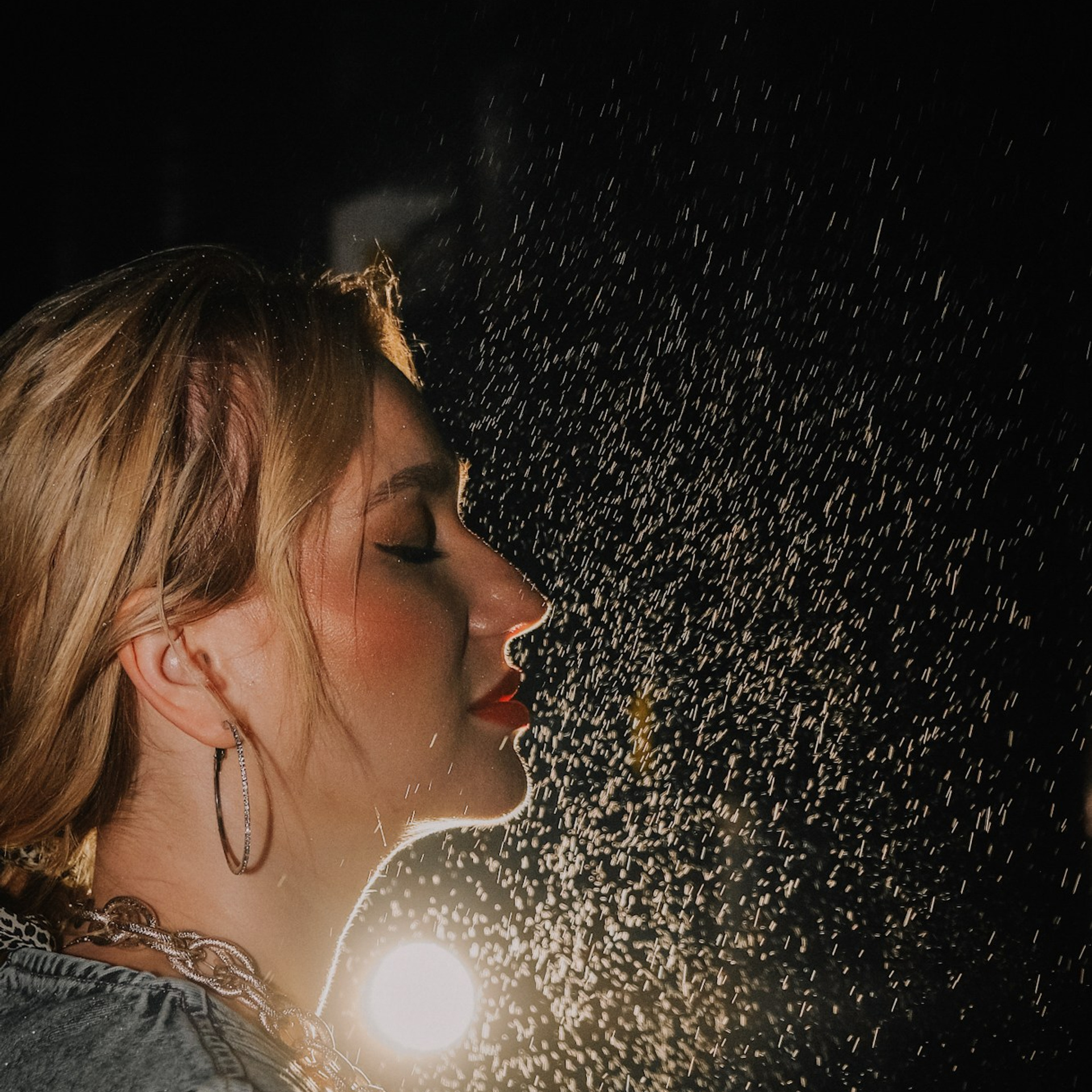 Ночная съемка с Аней