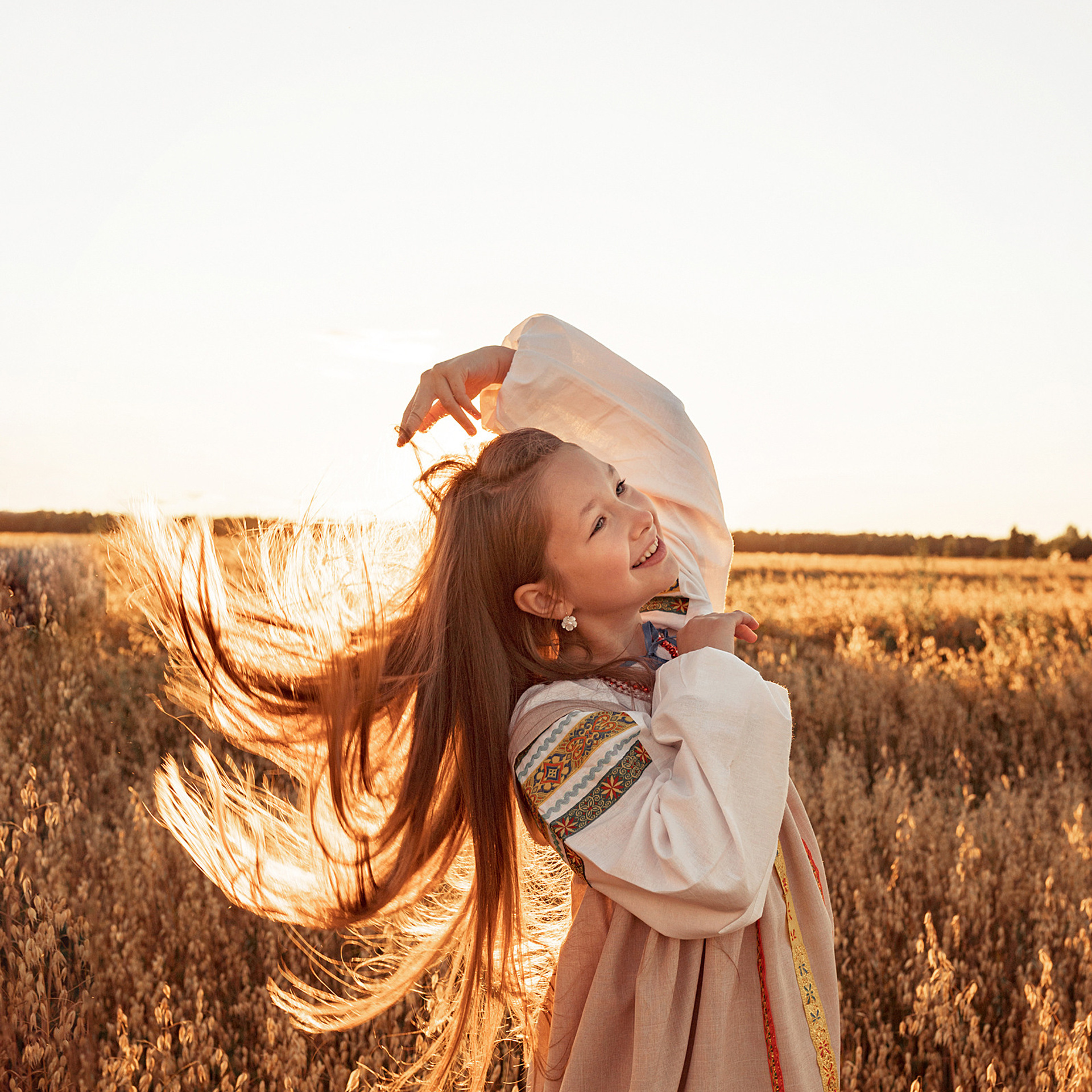 В поле. Яблочный Спас. Семейный и детский фотограф в Кинешме