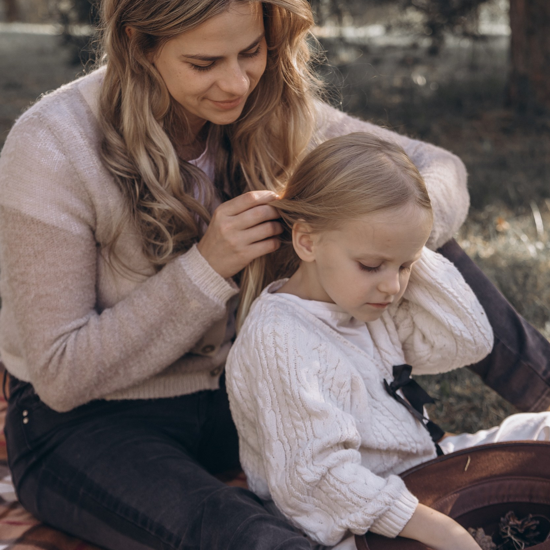 Пикник мамы и дочки. Фотограф Дарья Пудовкина Москва, Московская область