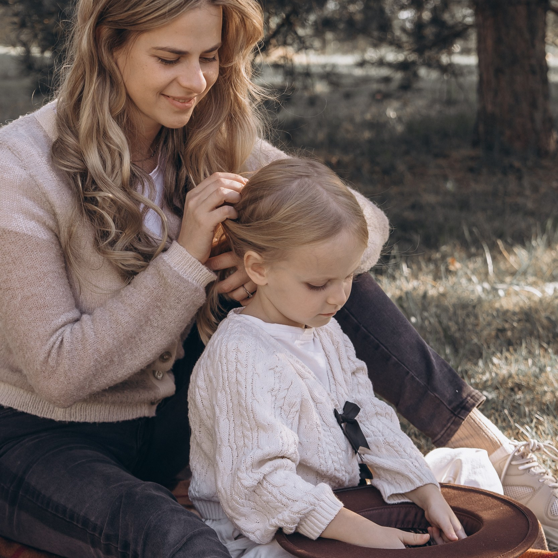 Пикник мамы и дочки. Фотограф Дарья Пудовкина Москва, Московская область