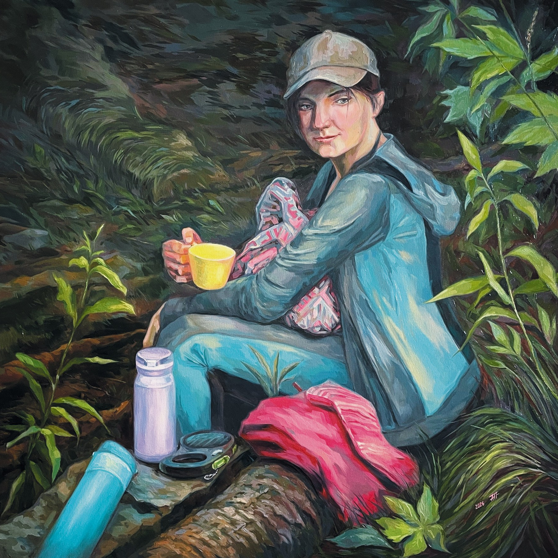 «Сахалин не в городах». Масло, 100х100 см., 2026
