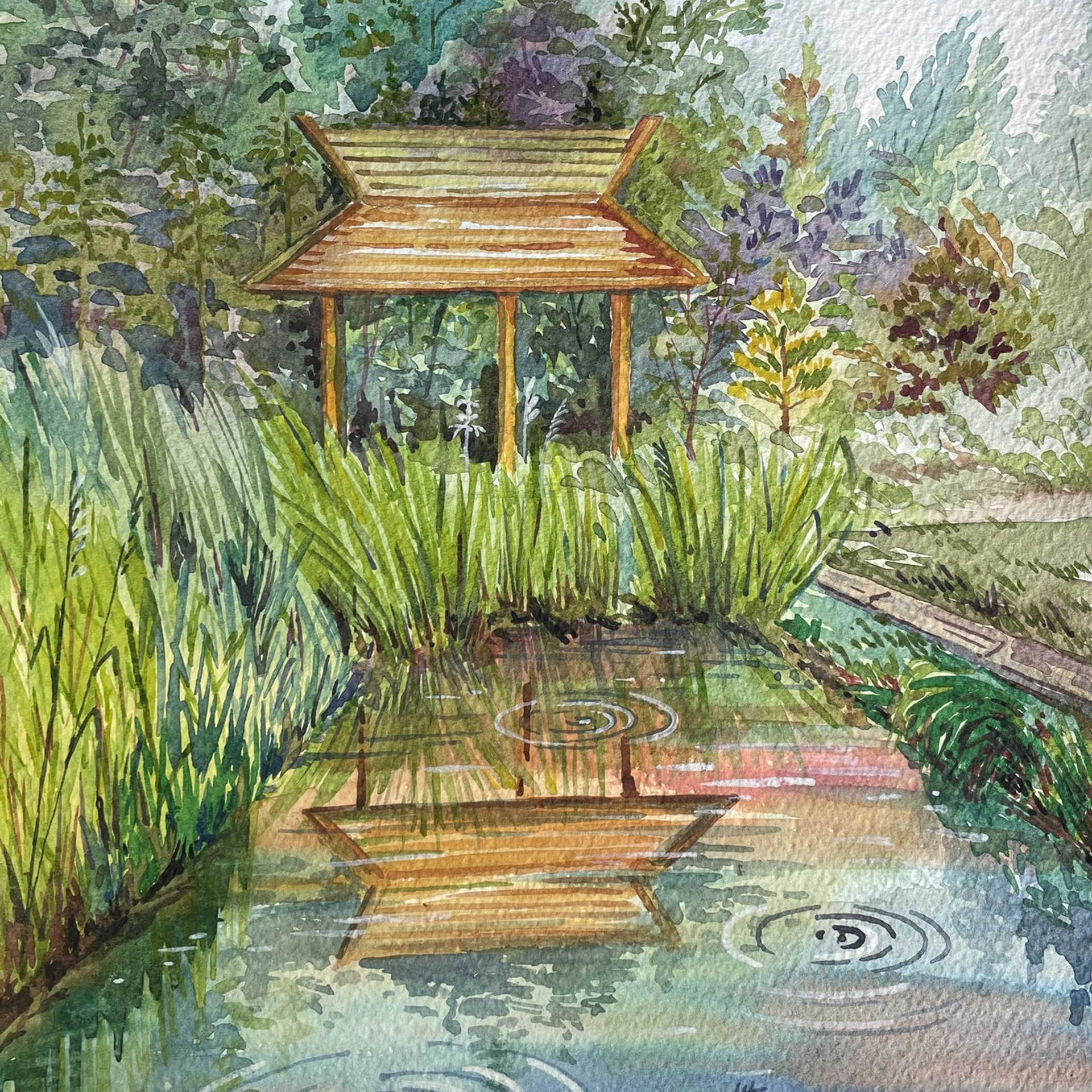 «Ботанический сад». Акварель, 23х30,5 см., 2022