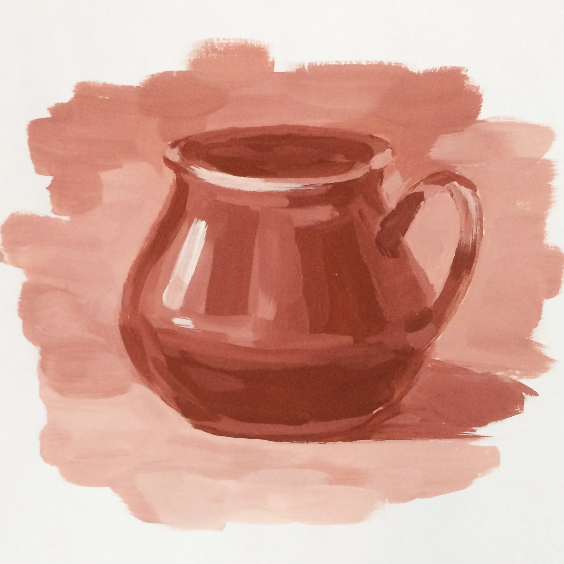 «Этюд». Гуашь, 15х15 см., 2023