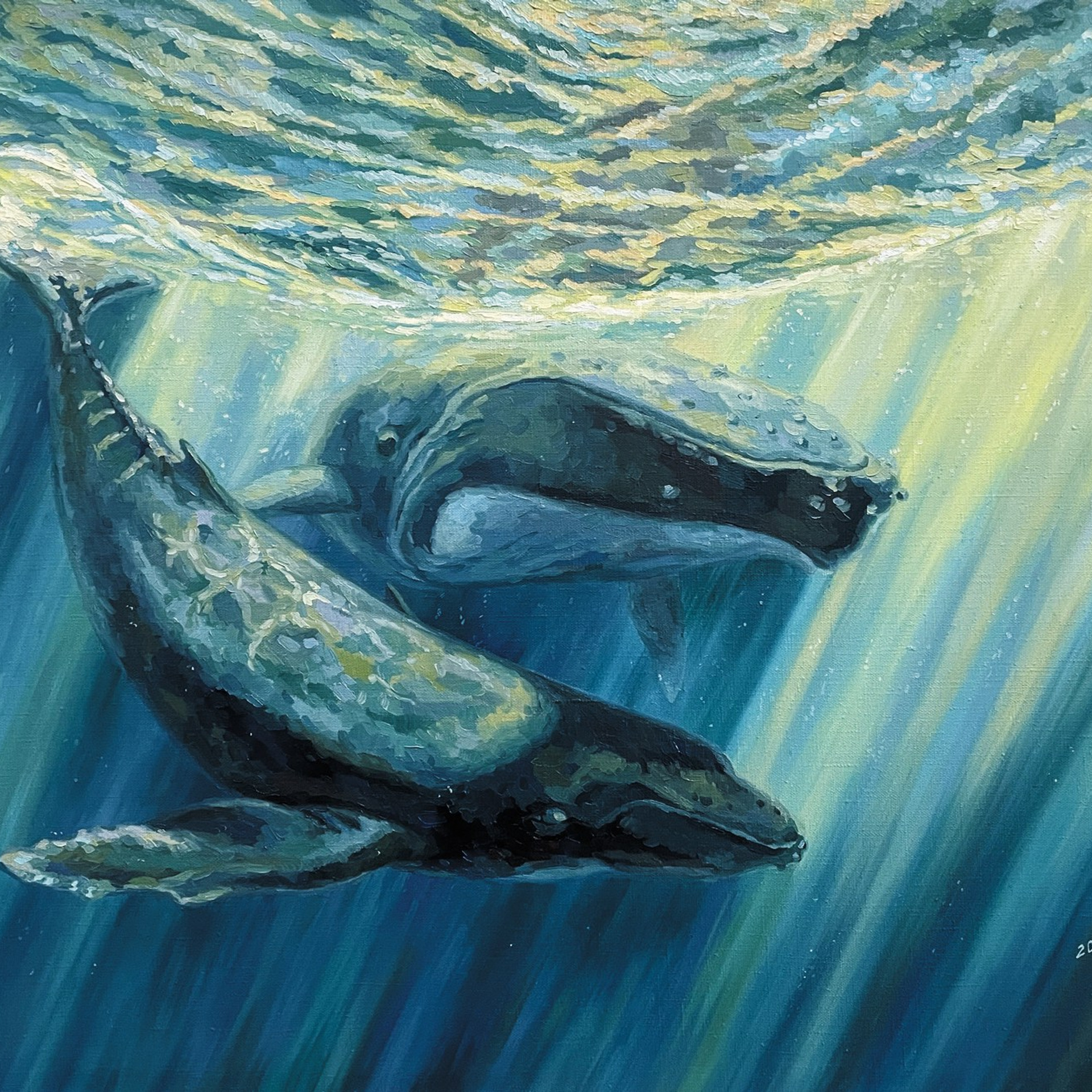 «Гренландский кит». Масло, 60х80 см., 2024