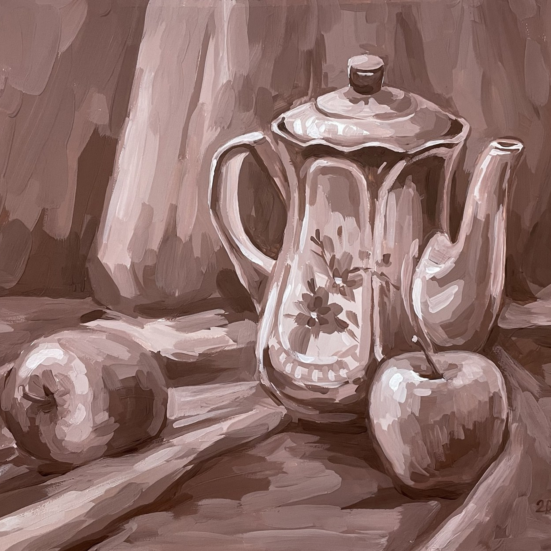 «Учебный». Гуашь, 29,7х42 см., 2024