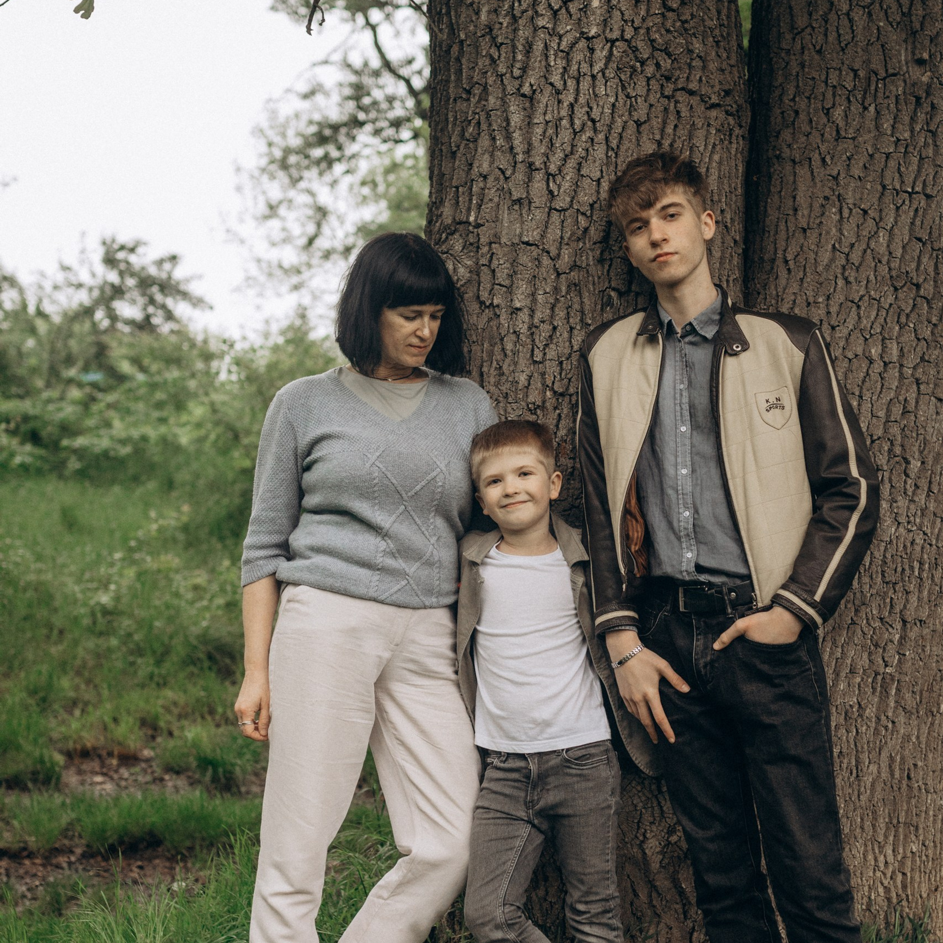 Фотосессия Евгении с сыновьями.