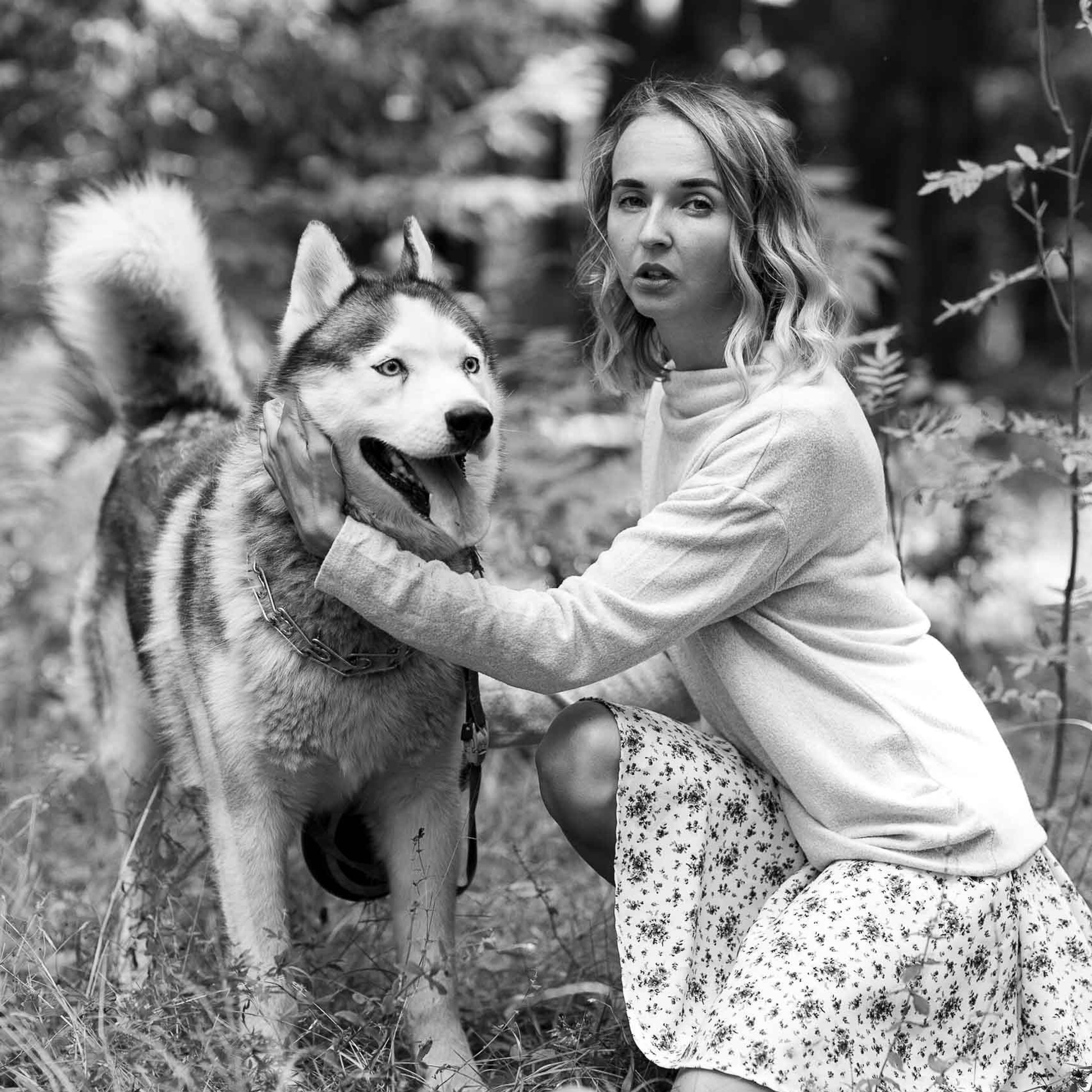 Люба и Гермес. Фотопрогулка в лесу.