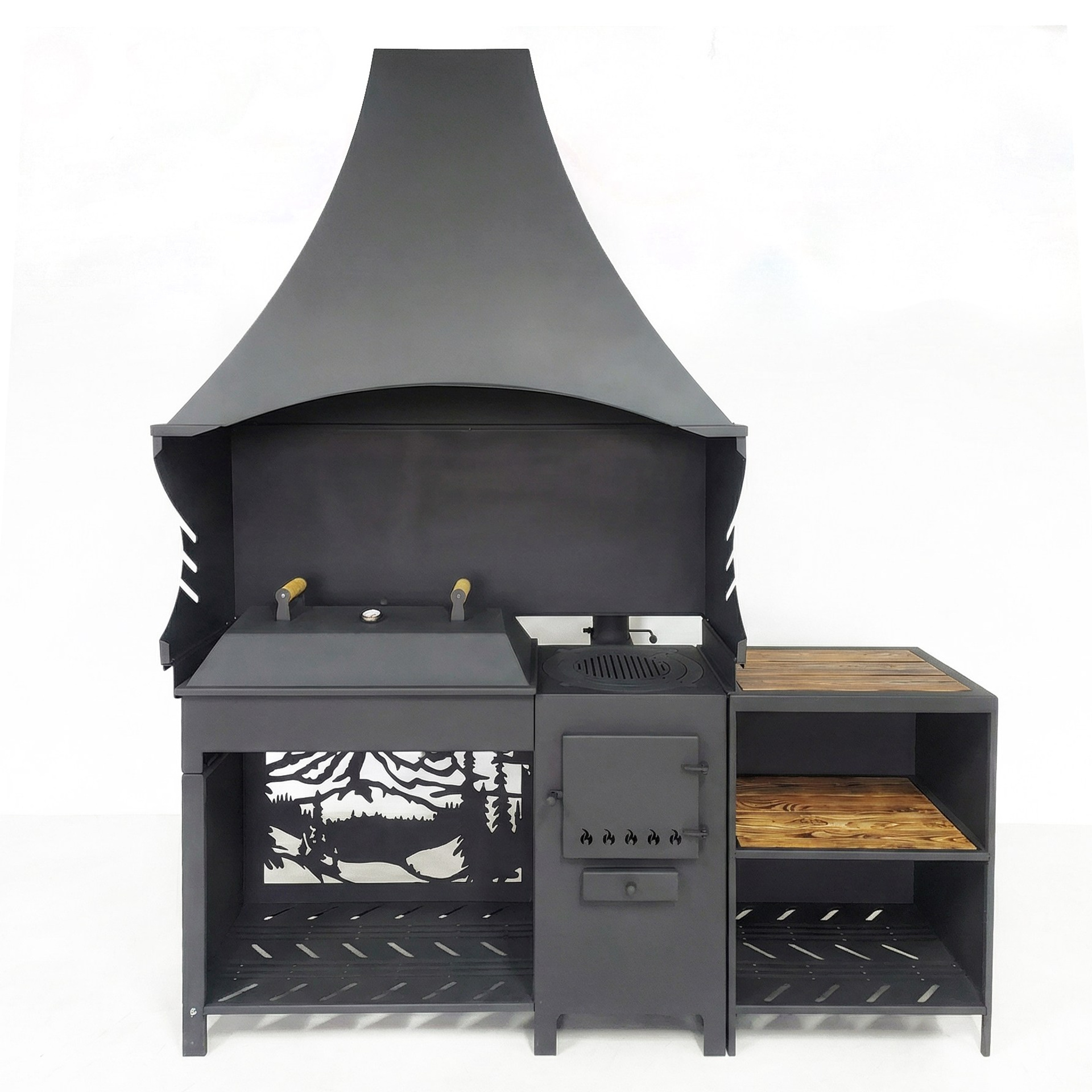 «Джета» мангальная зона с&nbsp;вытяжным зонтом